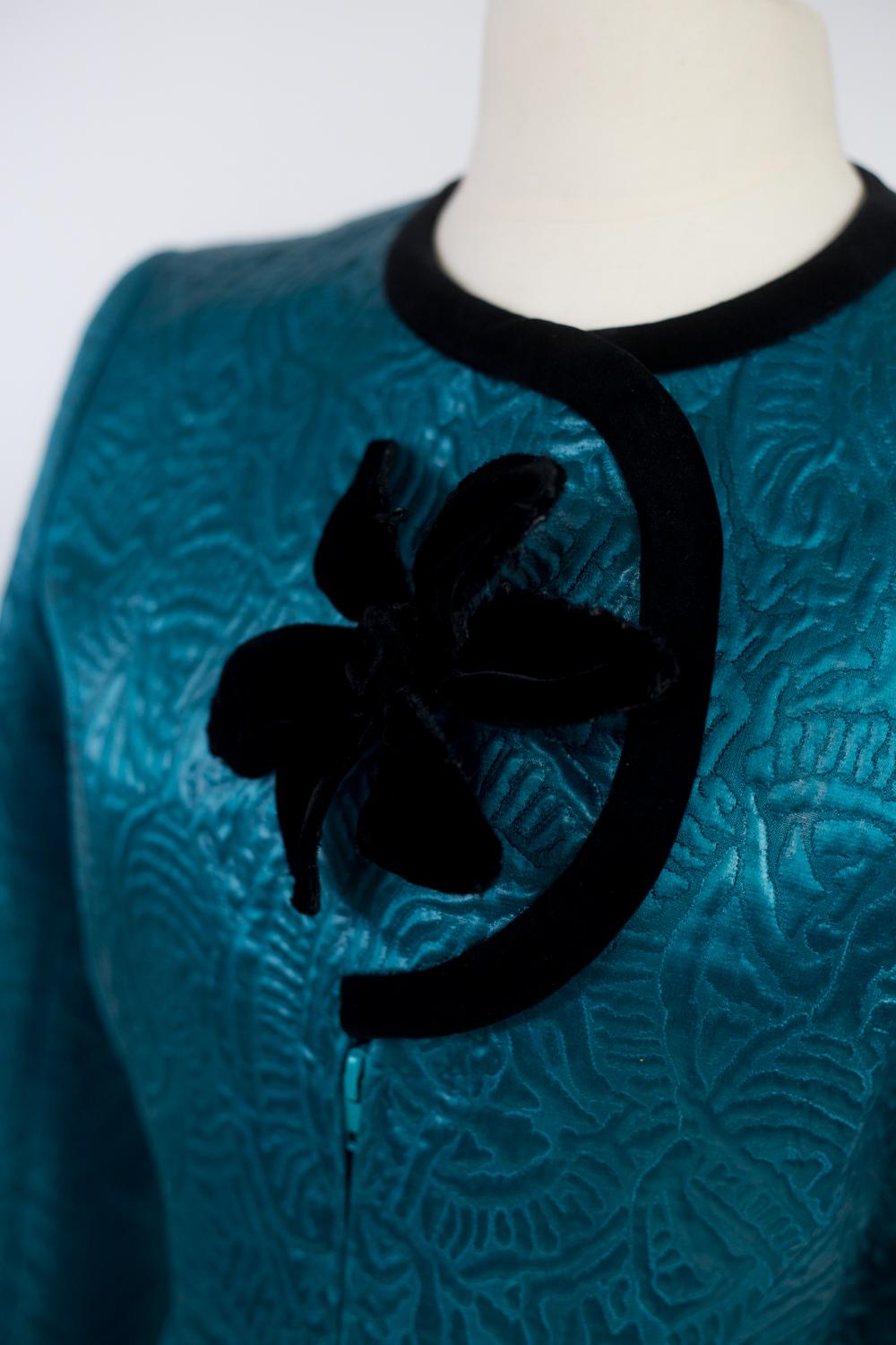 A Pierre Cardin Silk Jacket From Jacqueline de Ribes Wardrobe Circa 1985 For Sale 2