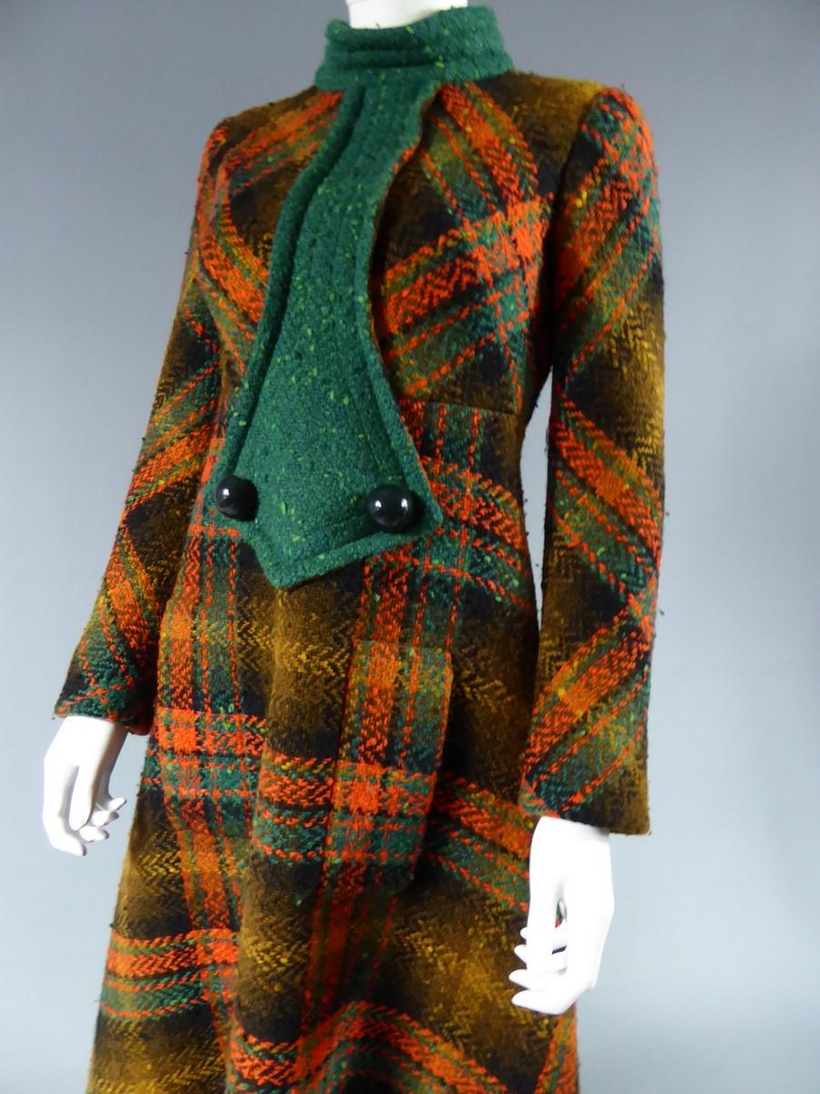 A Pierre Cardin Tartan Chasuble Dress - Fall Winter 1970/1971 For Sale 6