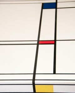 A Mondrian Inspired Abet Laminati Handcrafted Parsons Style White Coffee Table