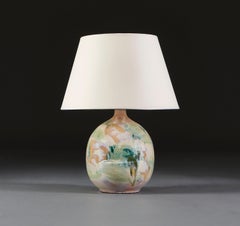 Pink and Green Lustre Glass Vase