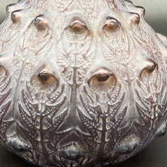 Pink Glass Fougères Vase by R.Lalique