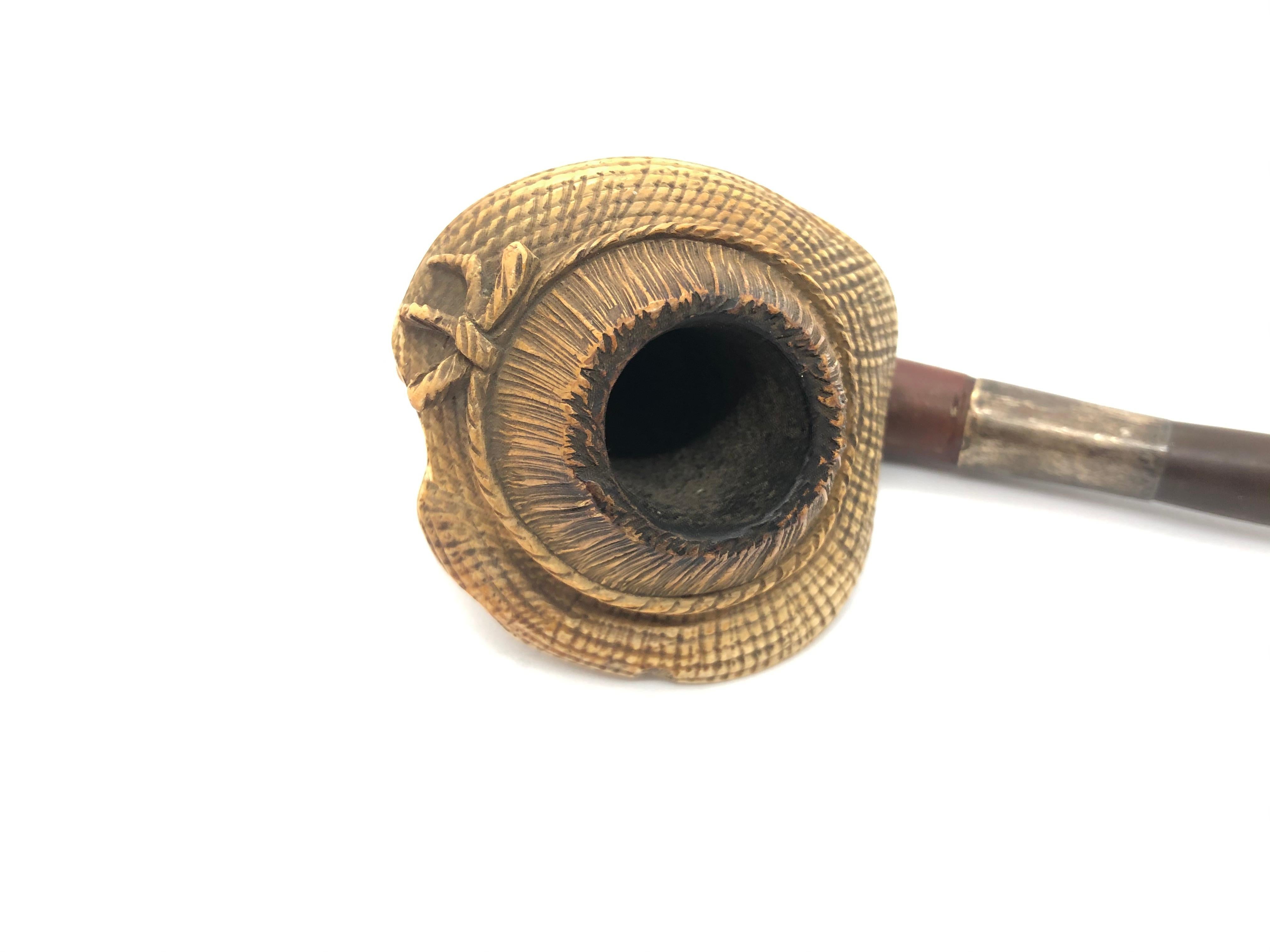 European Pipe of Carved Meerschaum, 19th Century