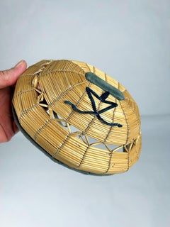 Fascia per neonati in paglia con pizzo - Francia, circa 1860