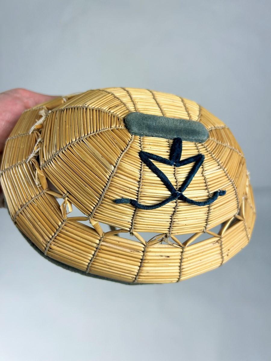 A Piped Straw Baby's Headband - France Circa 1860 For Sale 3