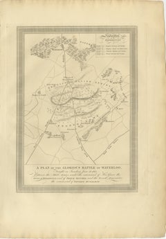 A Plan of the Glorious Battle of Waterloo: Allied Victory Over Napoleon, 1815