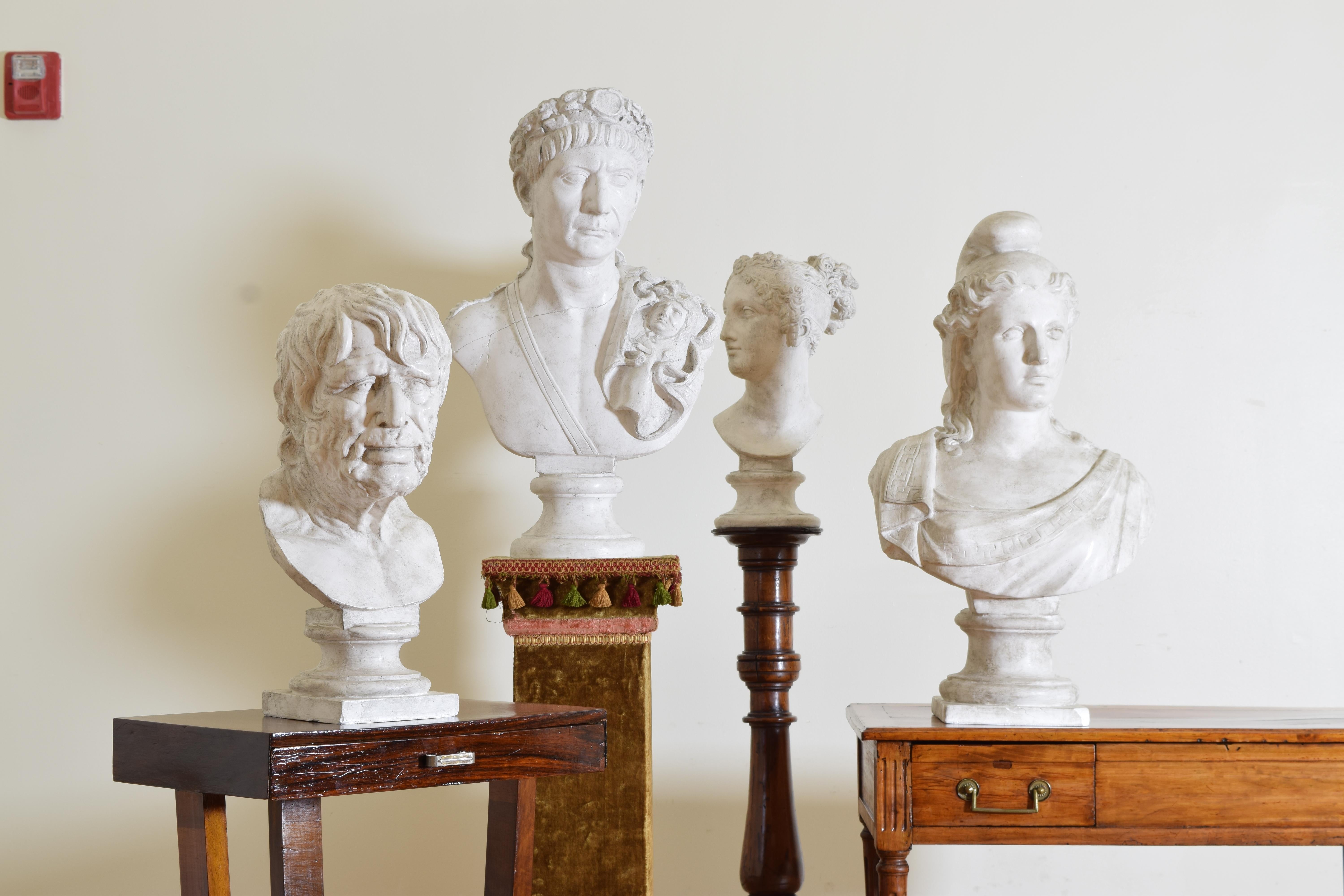 A Plaster Bust of Seneca  For Sale 1