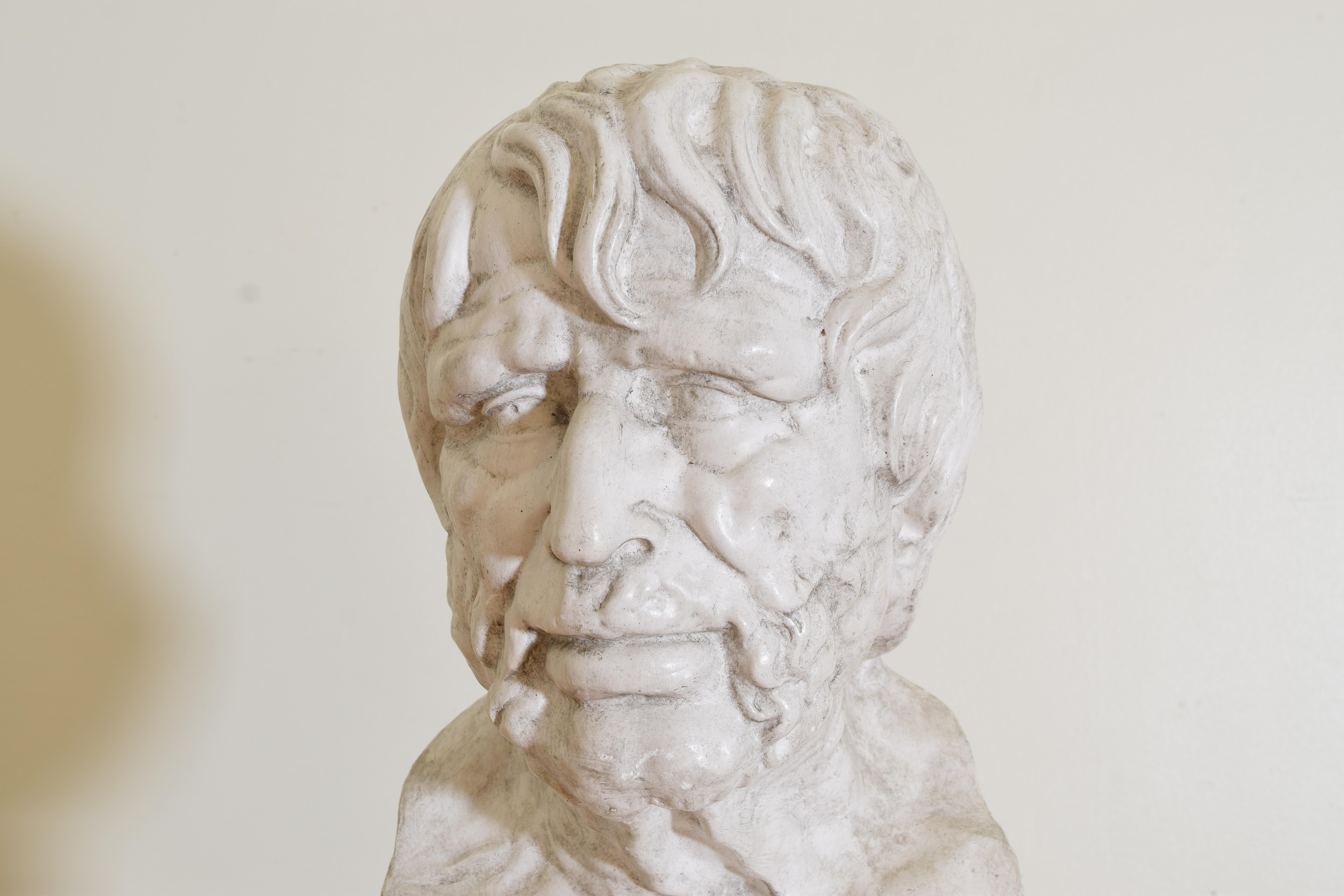 Italian A Plaster Bust of Seneca  For Sale
