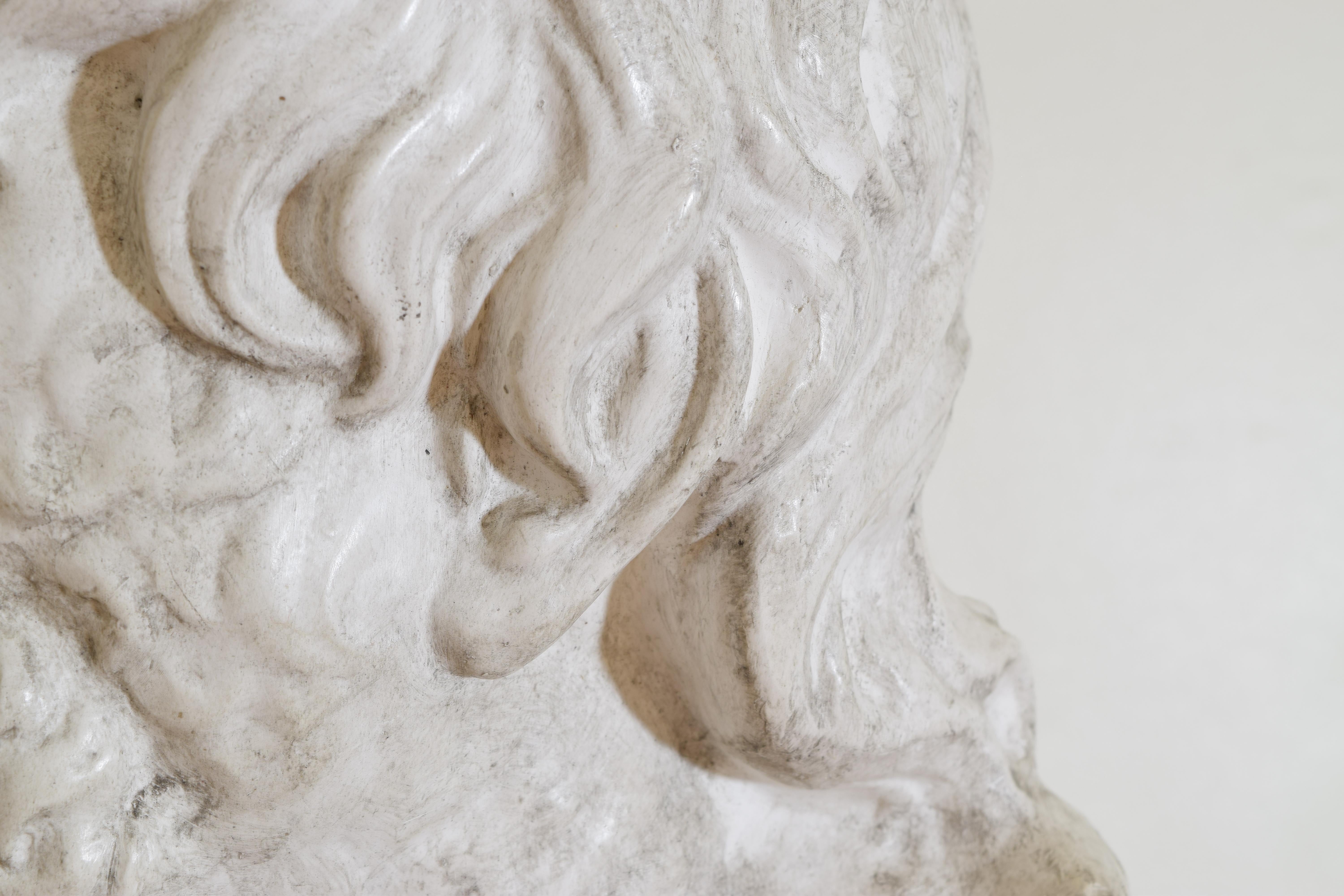A Plaster Bust of Seneca  In Good Condition For Sale In Atlanta, GA