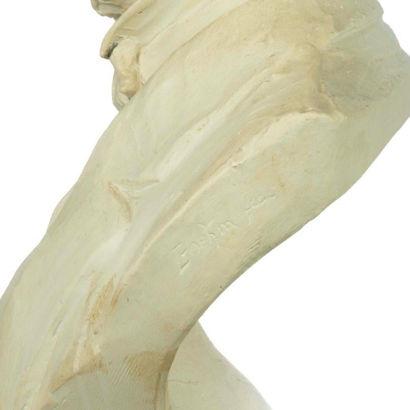 A plaster bust of a Victorian gentleman by Boehm In Good Condition For Sale In Lymington, Hampshire
