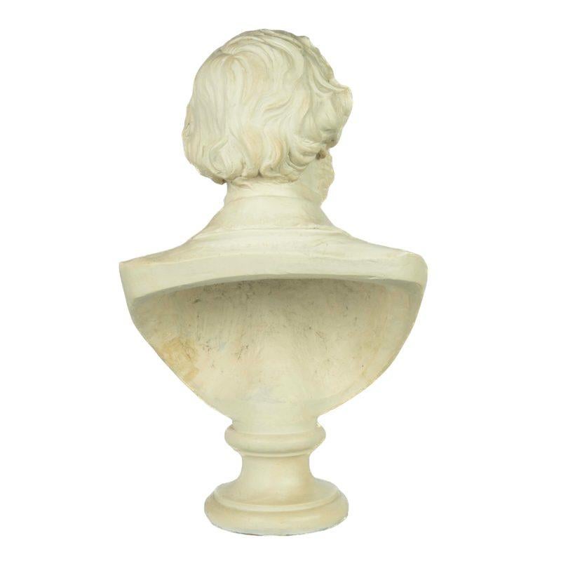 Plaster A plaster bust of a Victorian gentleman by Boehm For Sale