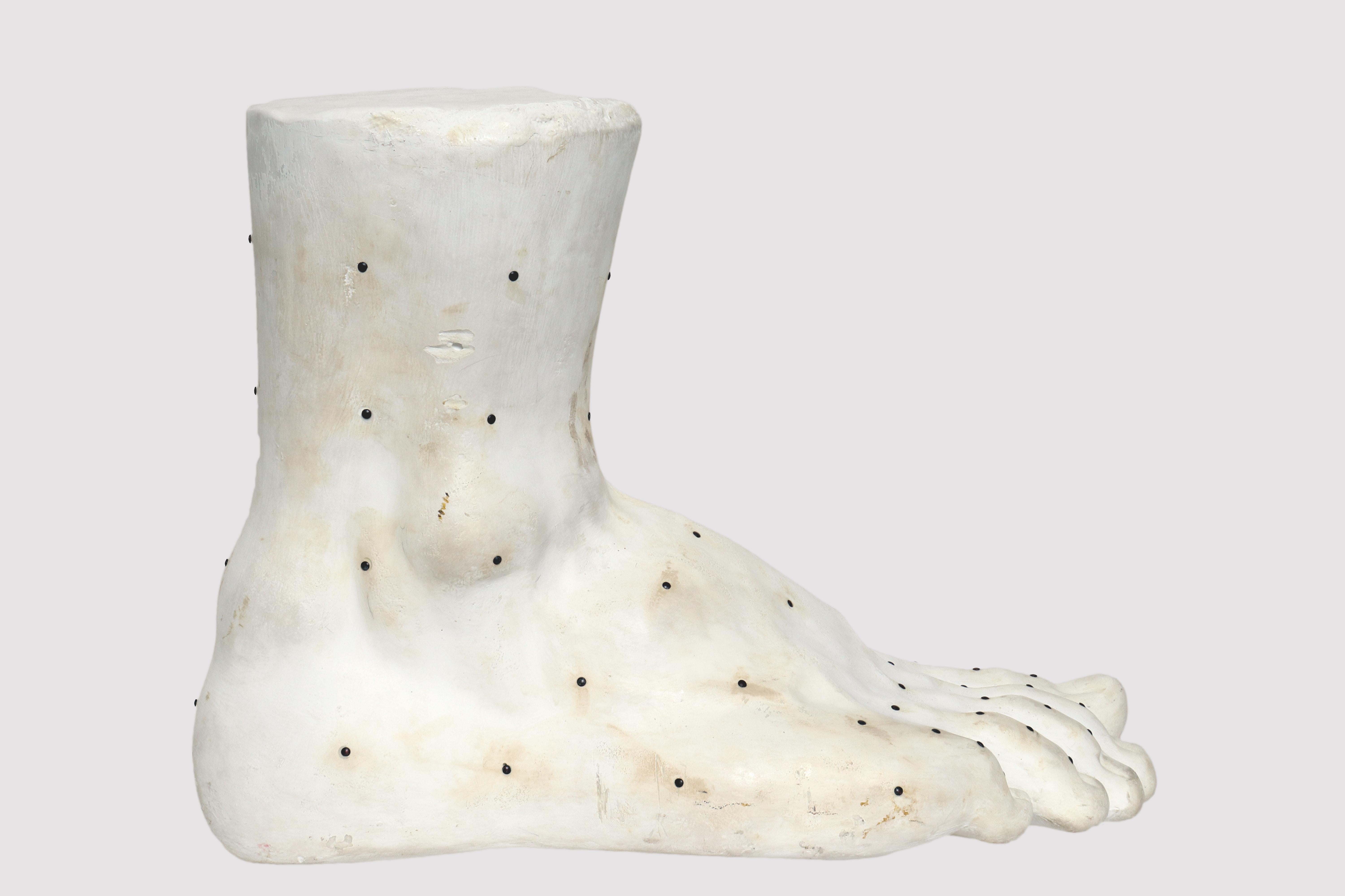 A plaster cast of the head of a Roman foot. Cast for drawing teaching in Academy. Italy circa 1890.