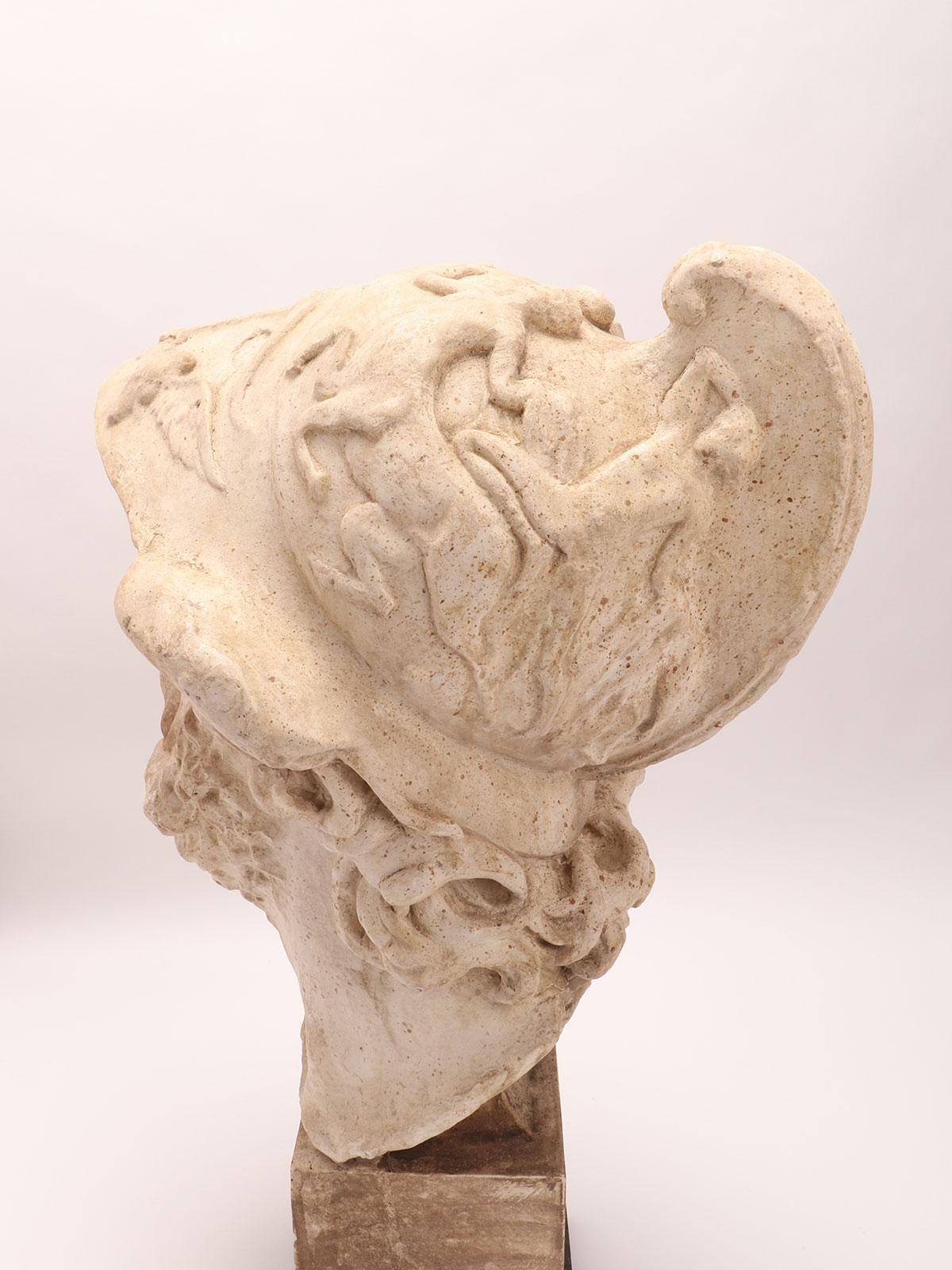 Un calco in gesso per l'insegnamento del disegno: la testa di Menelao, Italia 1890. in vendita 4