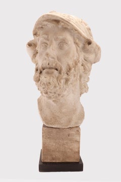 A plaster cast for drawing teaching: the head of Menelao, Italy 1890.