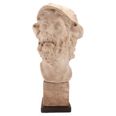 A plaster cast for drawing teaching: the head of Menelao, Italy 1890.