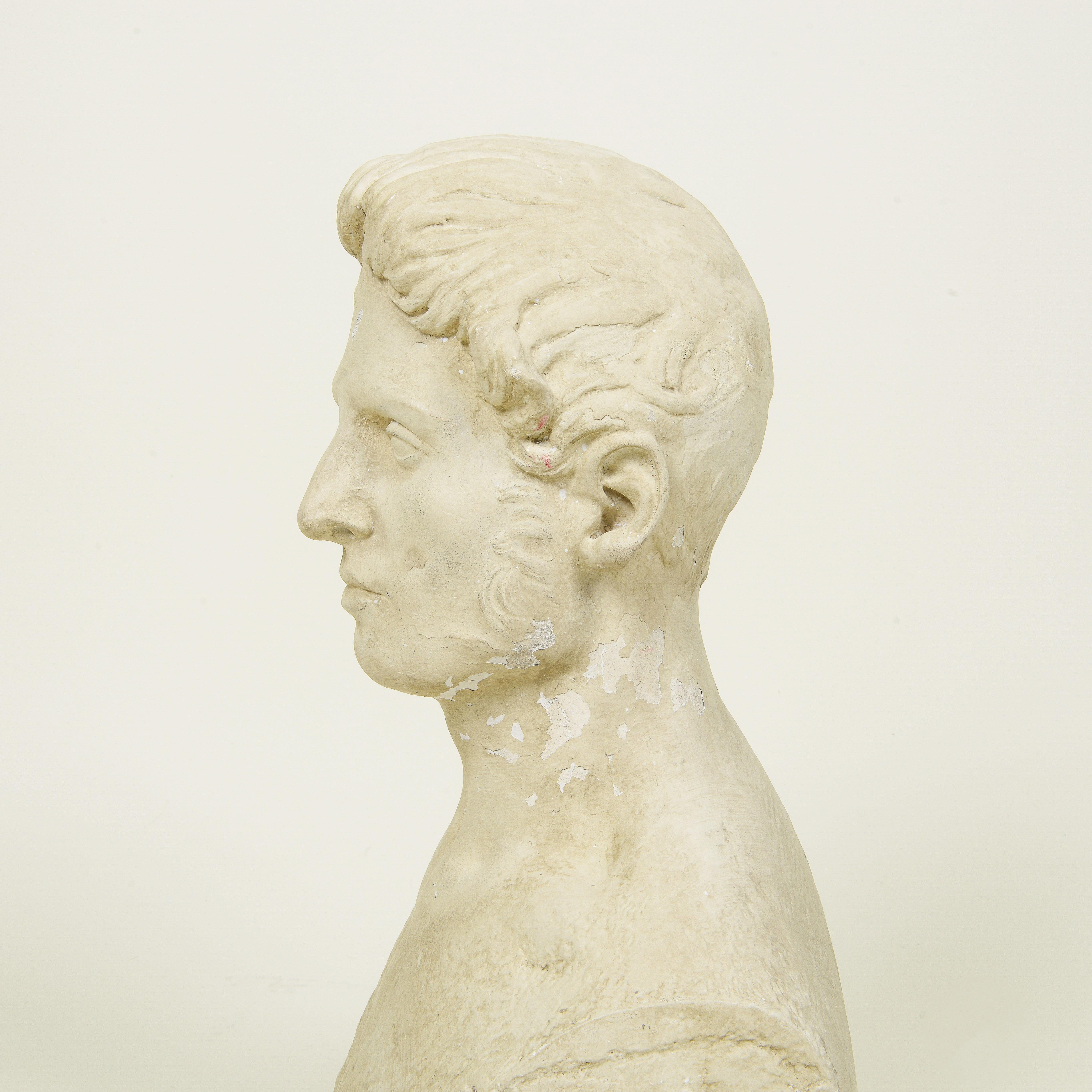 A Plaster Cast French Bust of a Gentleman For Sale 4