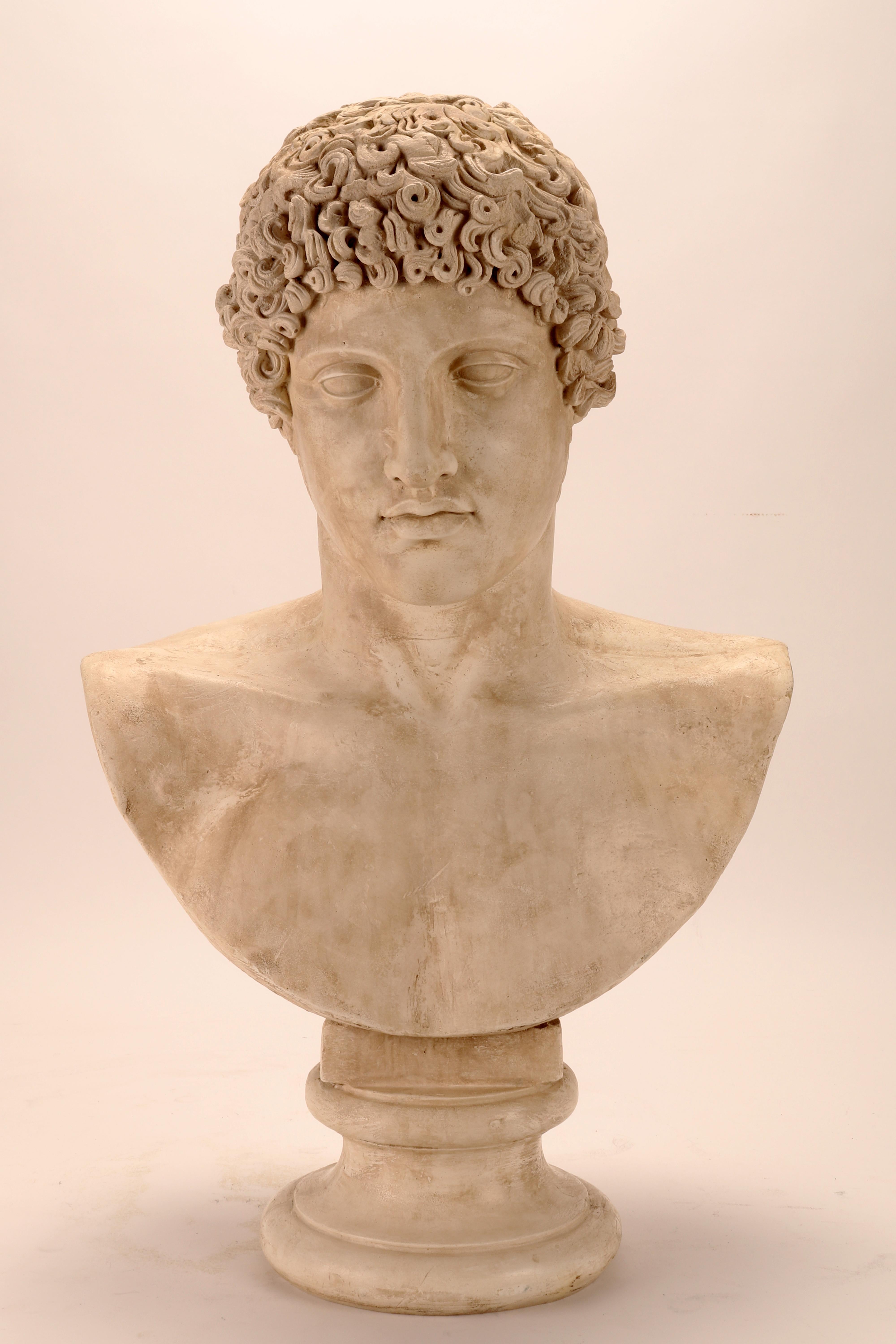 A plaster cast: the bust of Hermes, Italy 1890.  4