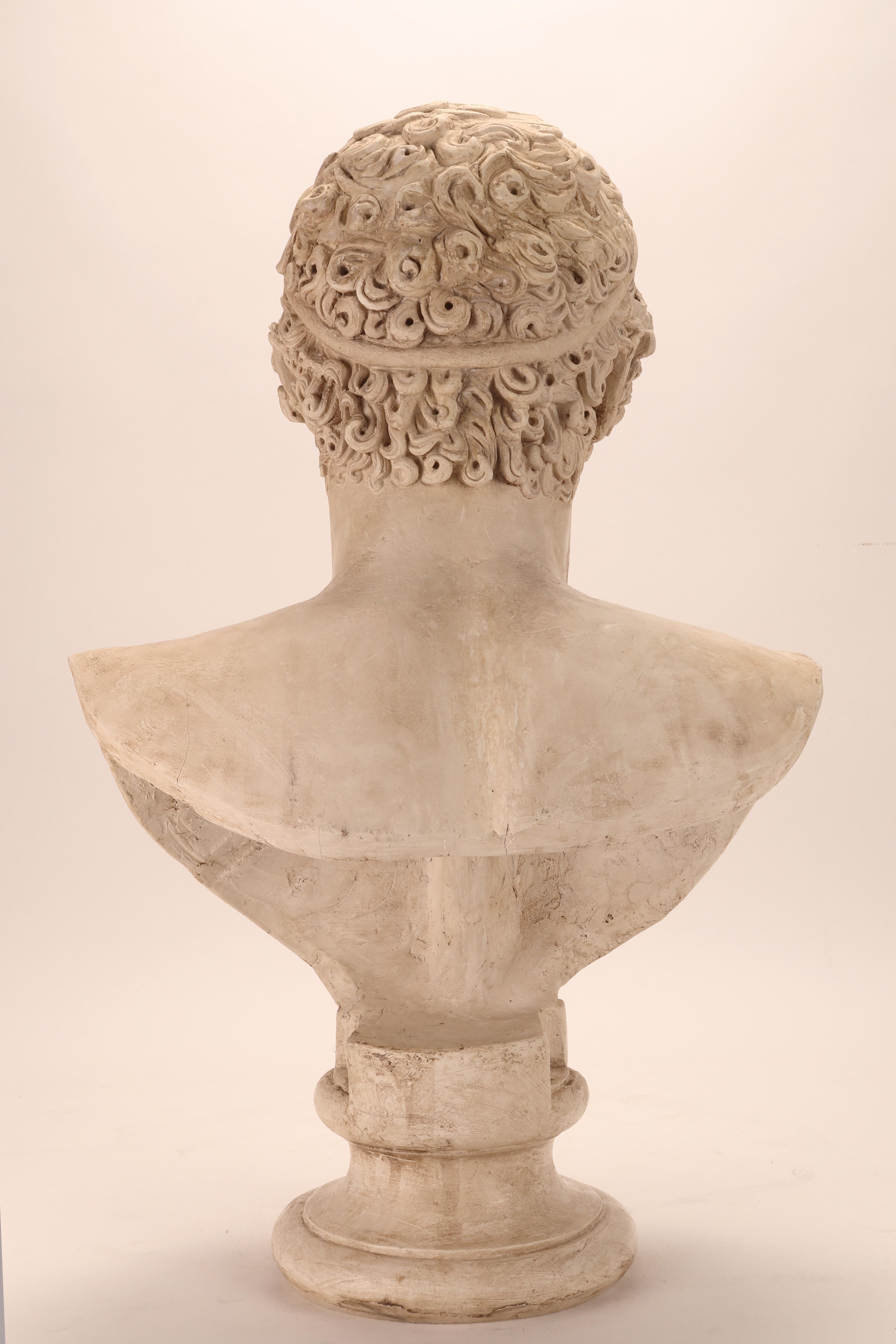 Italian A plaster cast: the bust of Hermes, Italy 1890. 