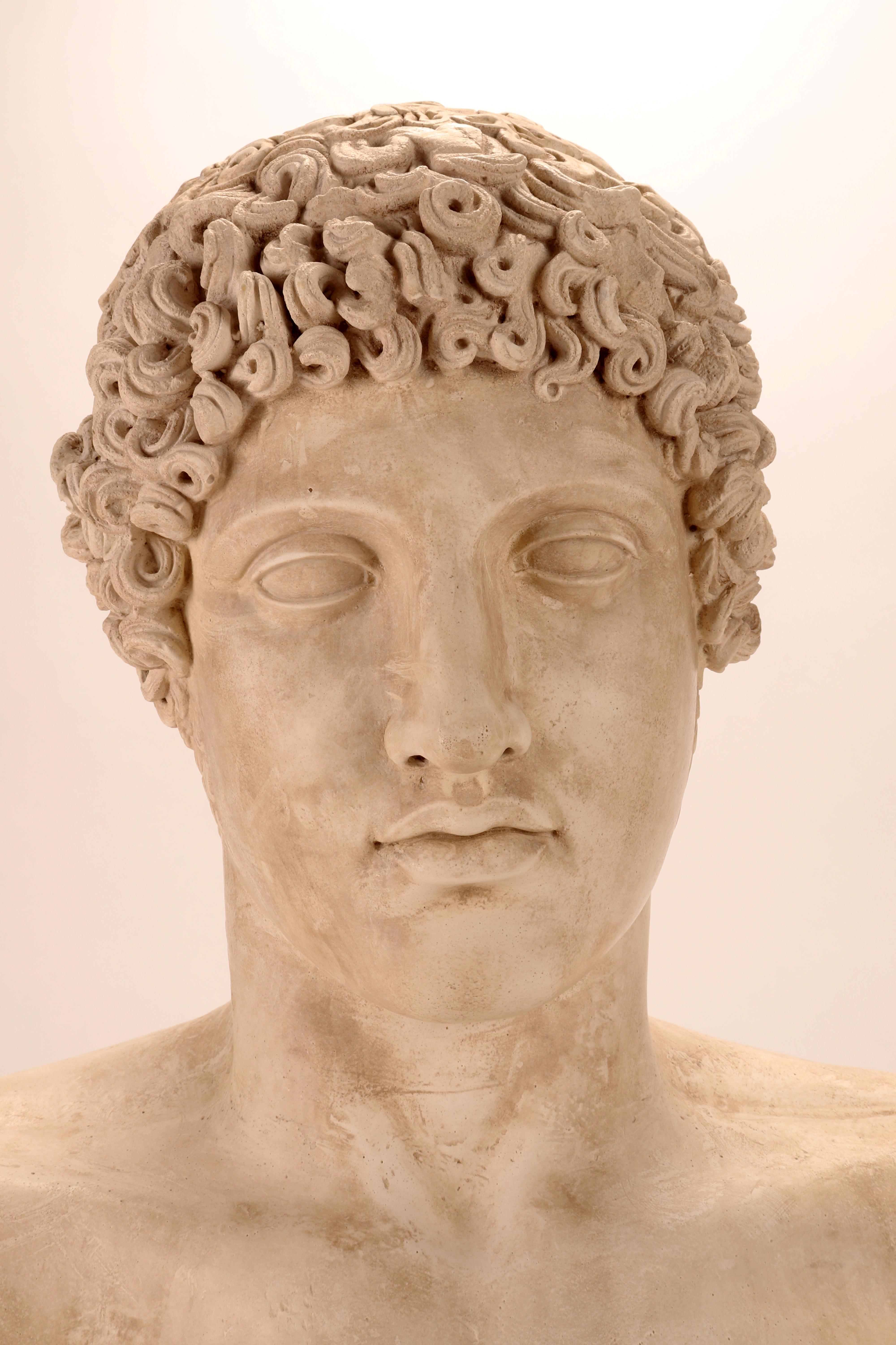 A plaster cast: the bust of Hermes, Italy 1890.  1