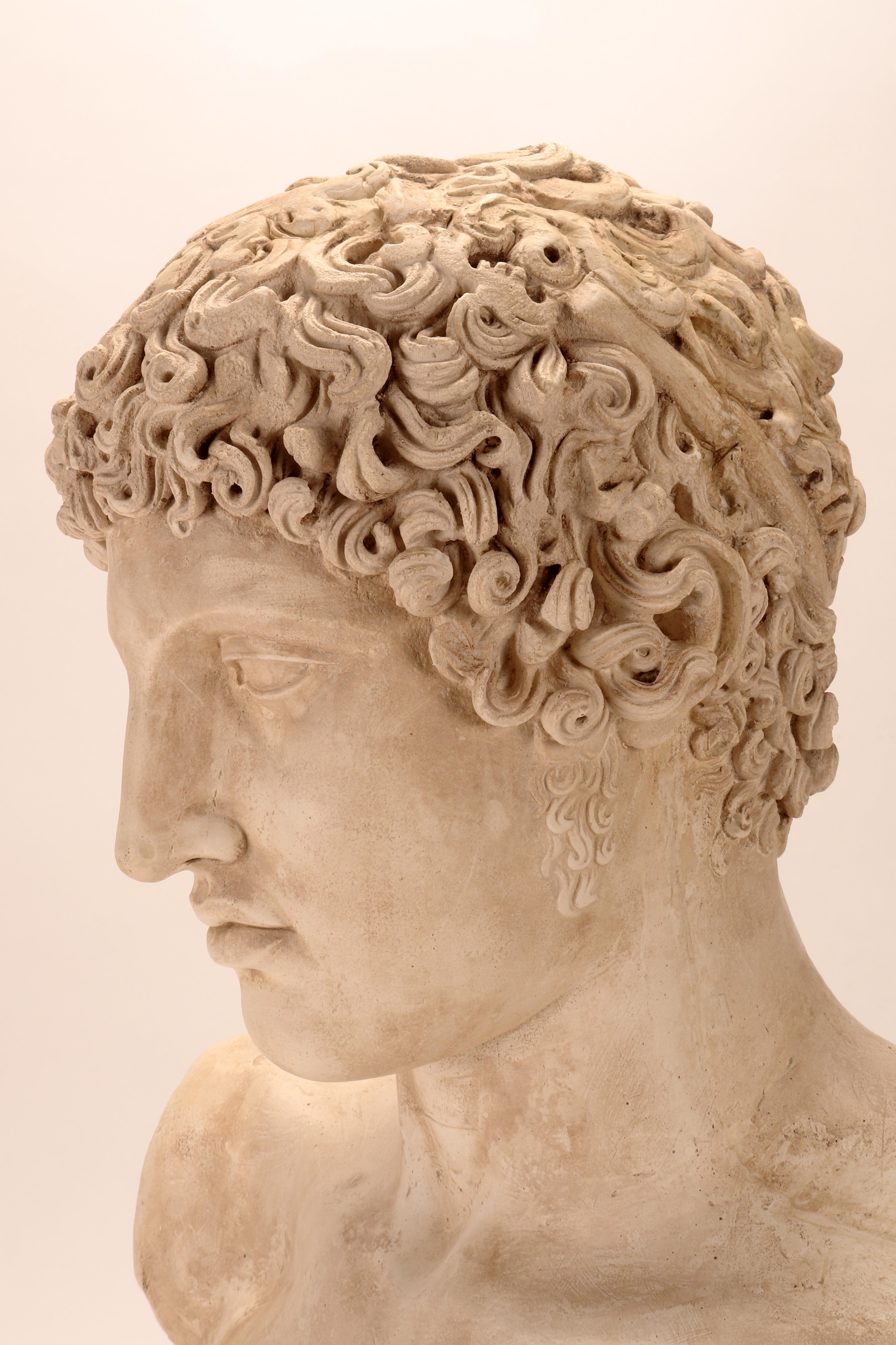 A plaster cast: the bust of Hermes, Italy 1890.  3