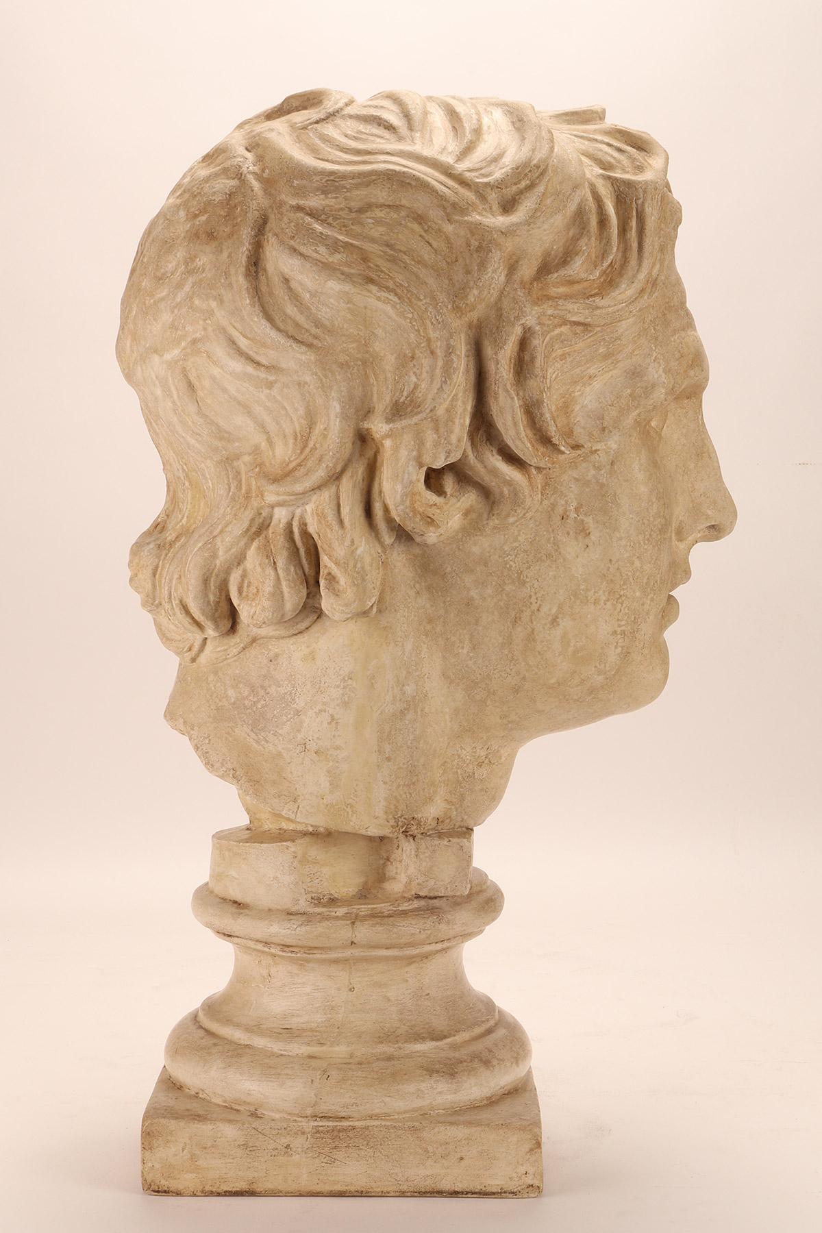 Un calco in gesso: la testa di Alexander il Grande, Italia 1890. In condizioni buone in vendita a Milan, IT