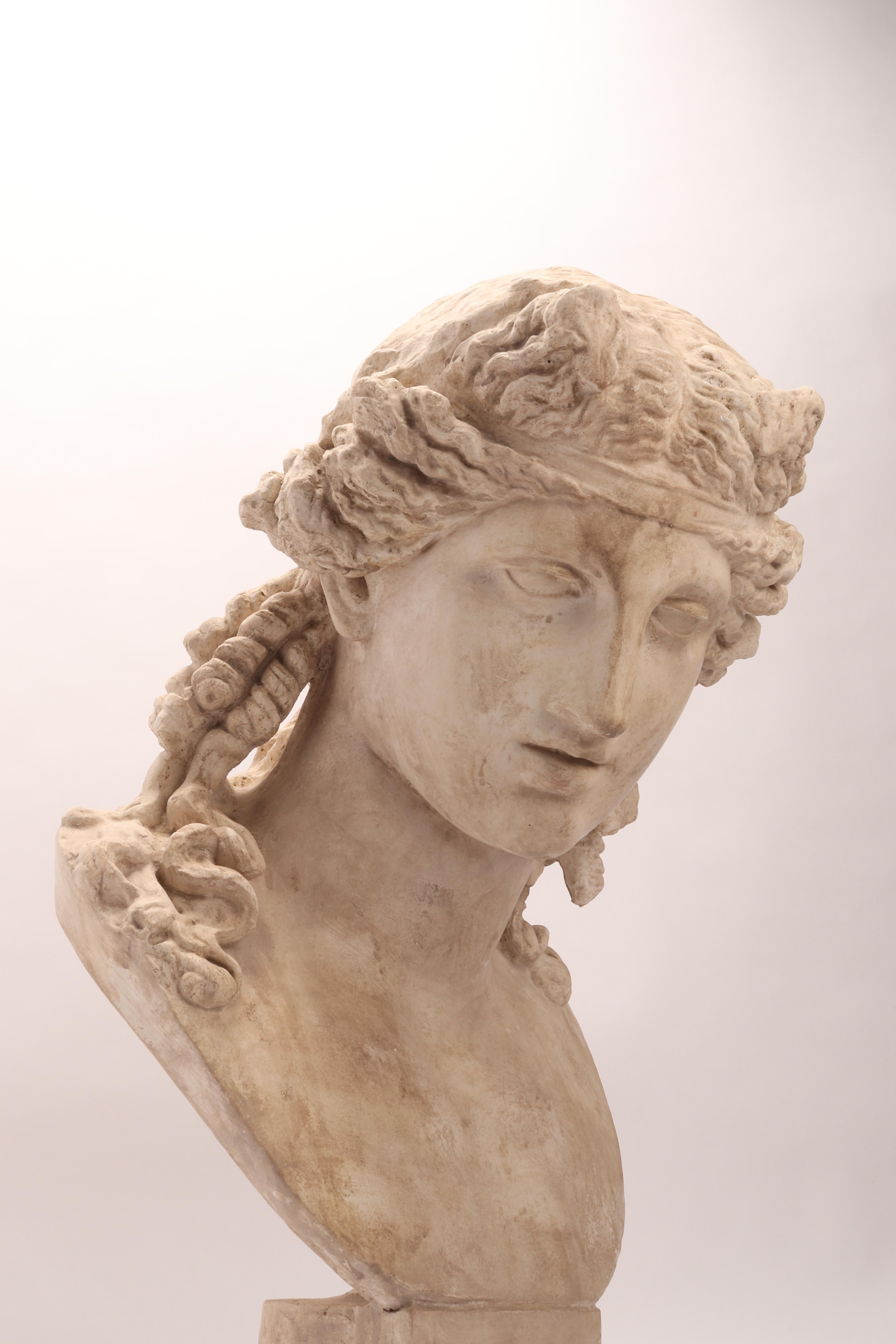 Italian Plaster Cast the Head of Arianna, Italy, 1890