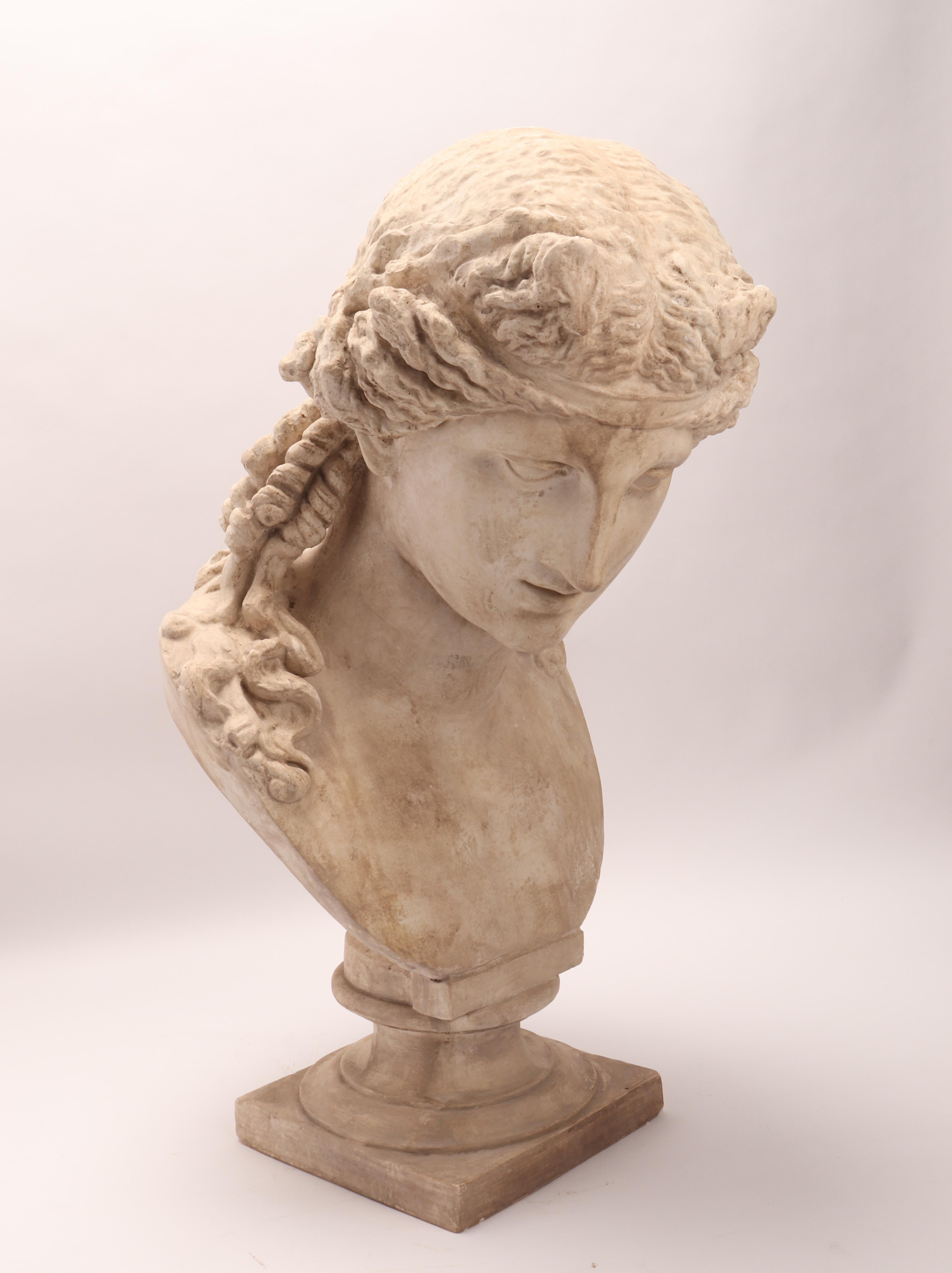 Italian A Plaster Cast the Head of Arianna, Italy 1890