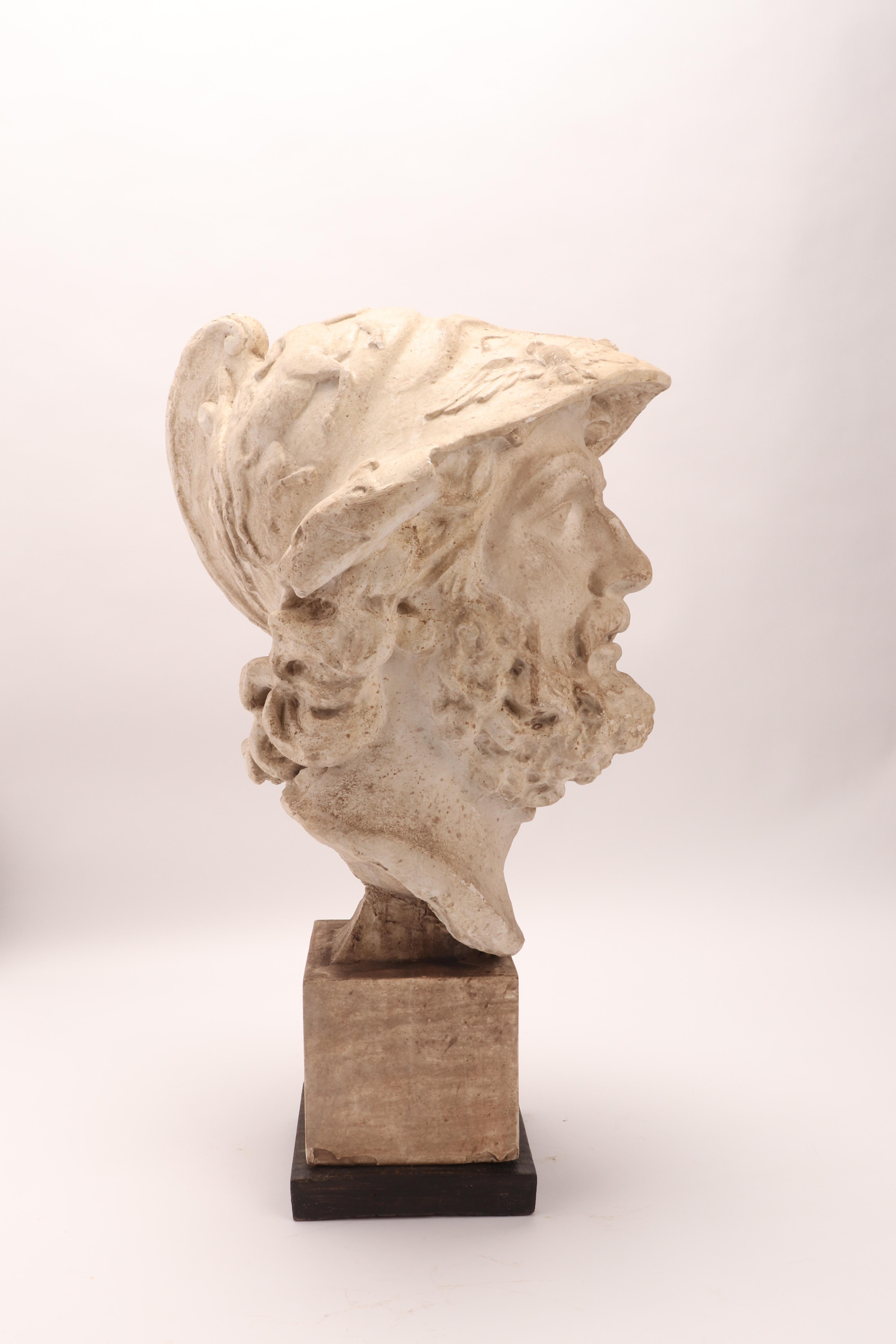Plaster Cast: the Head of Menelao, Italy, 1890 In Excellent Condition In Milan, IT