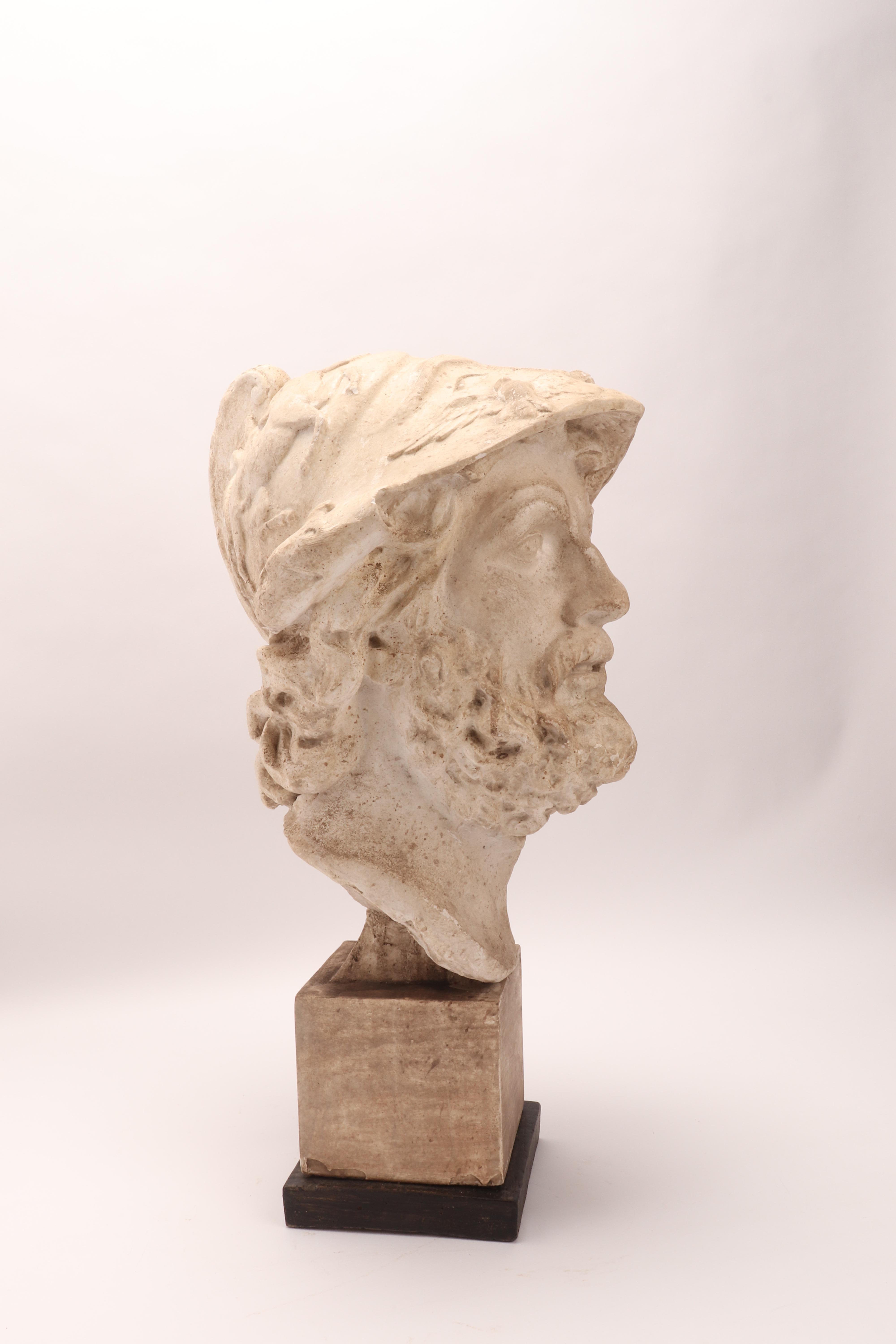 Plaster Cast: the Head of Menelao, Italy, 1890 1