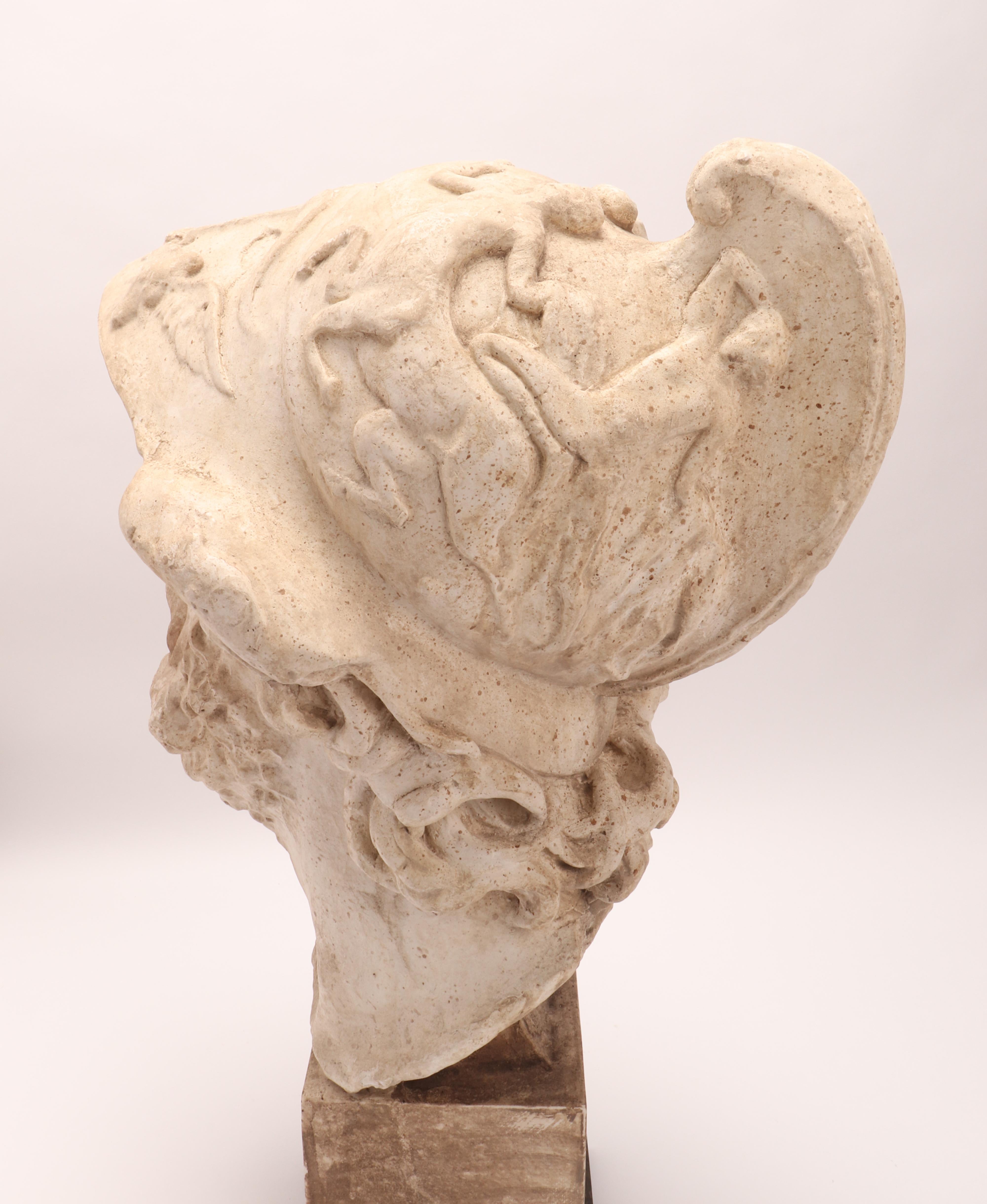 Late 19th Century Plaster Cast the Head of Menelao, Italy, 1890 For Sale