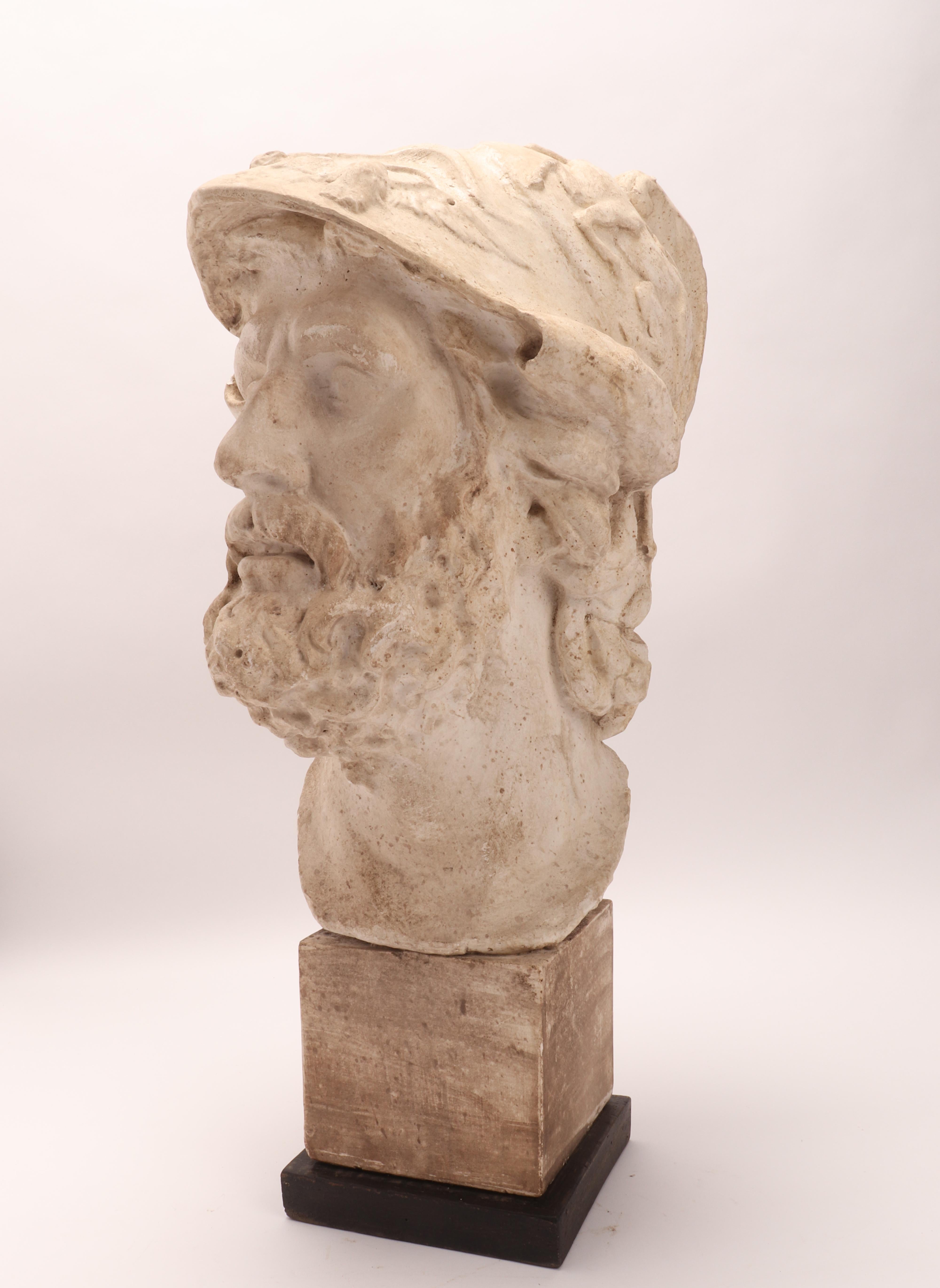 Plaster Cast the Head of Menelao, Italy, 1890 For Sale 1
