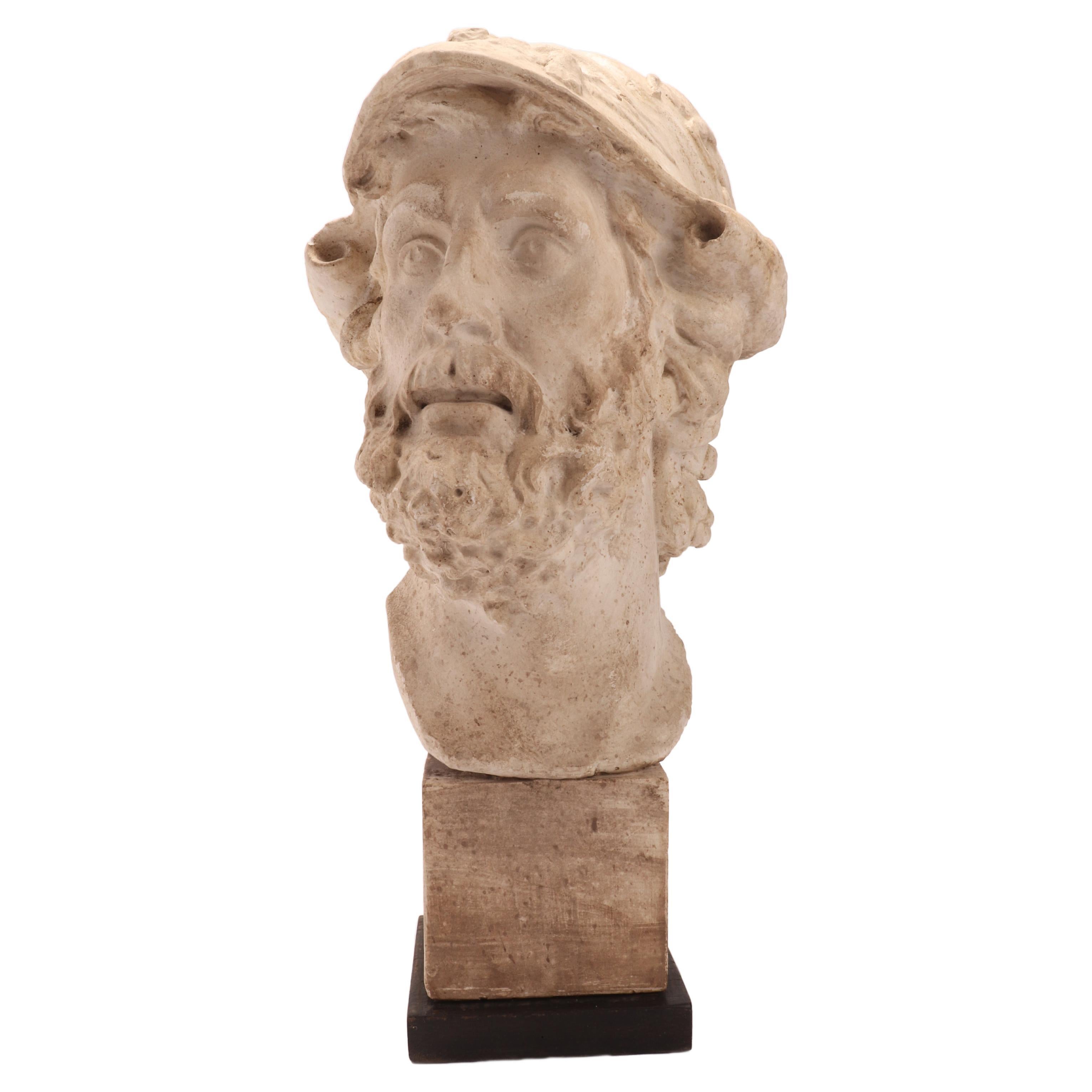 Plaster Cast the Head of Menelao, Italy, 1890 For Sale