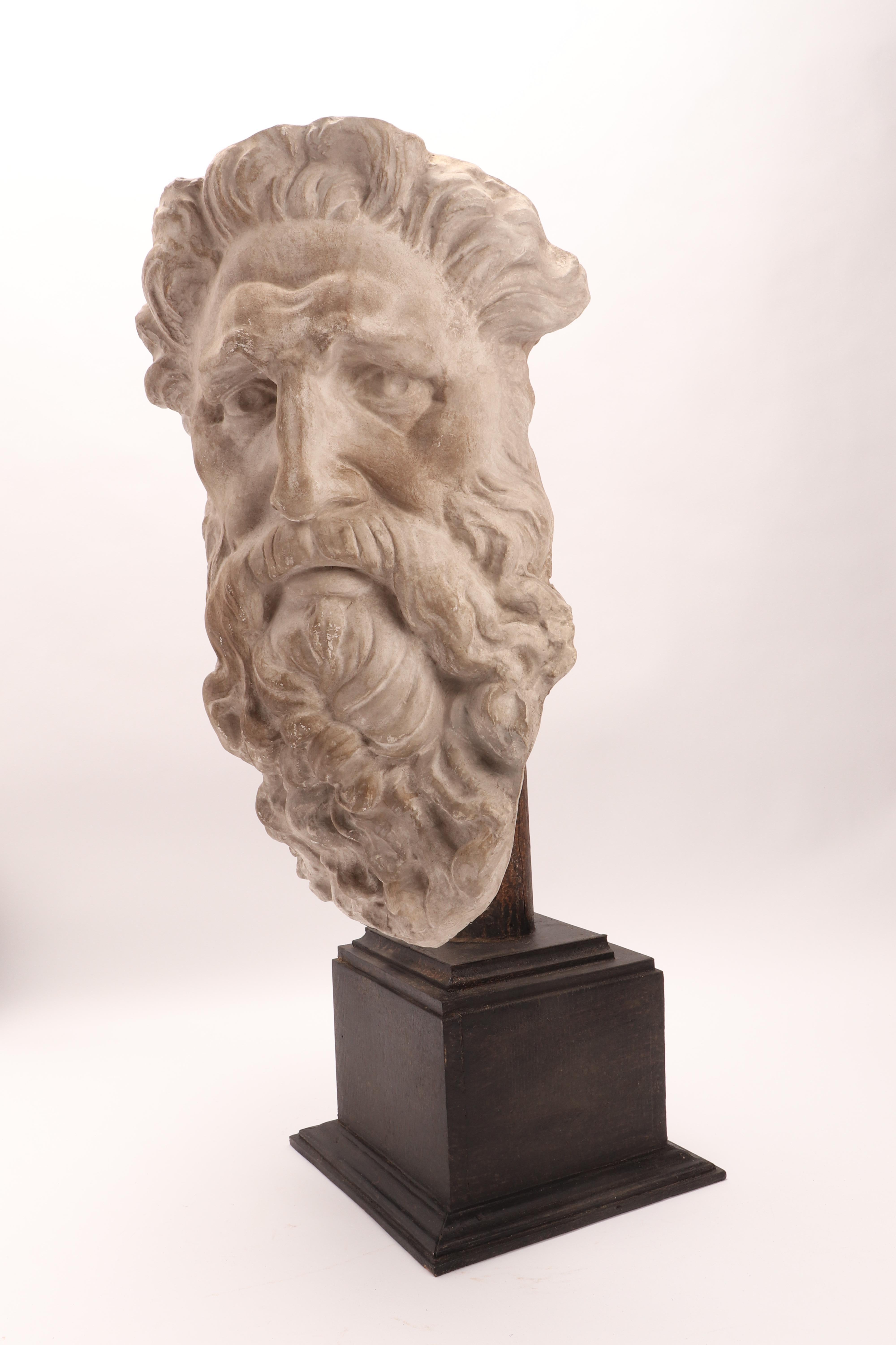 Plaster Cast the Head of Neptune, Italy, 1890 In Excellent Condition In Milan, IT