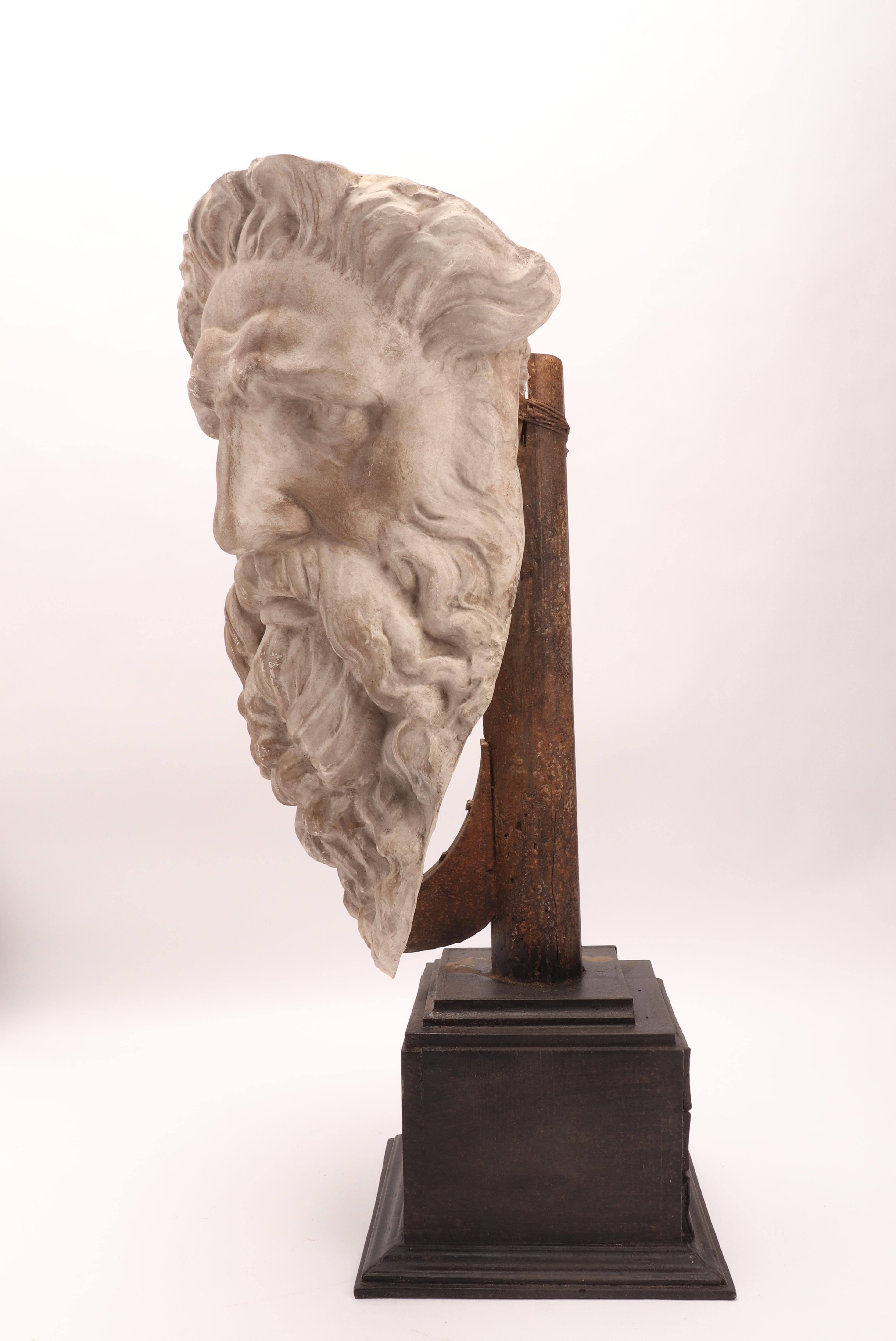 Plaster Cast, the Head of Neptune, Italy 1890 1