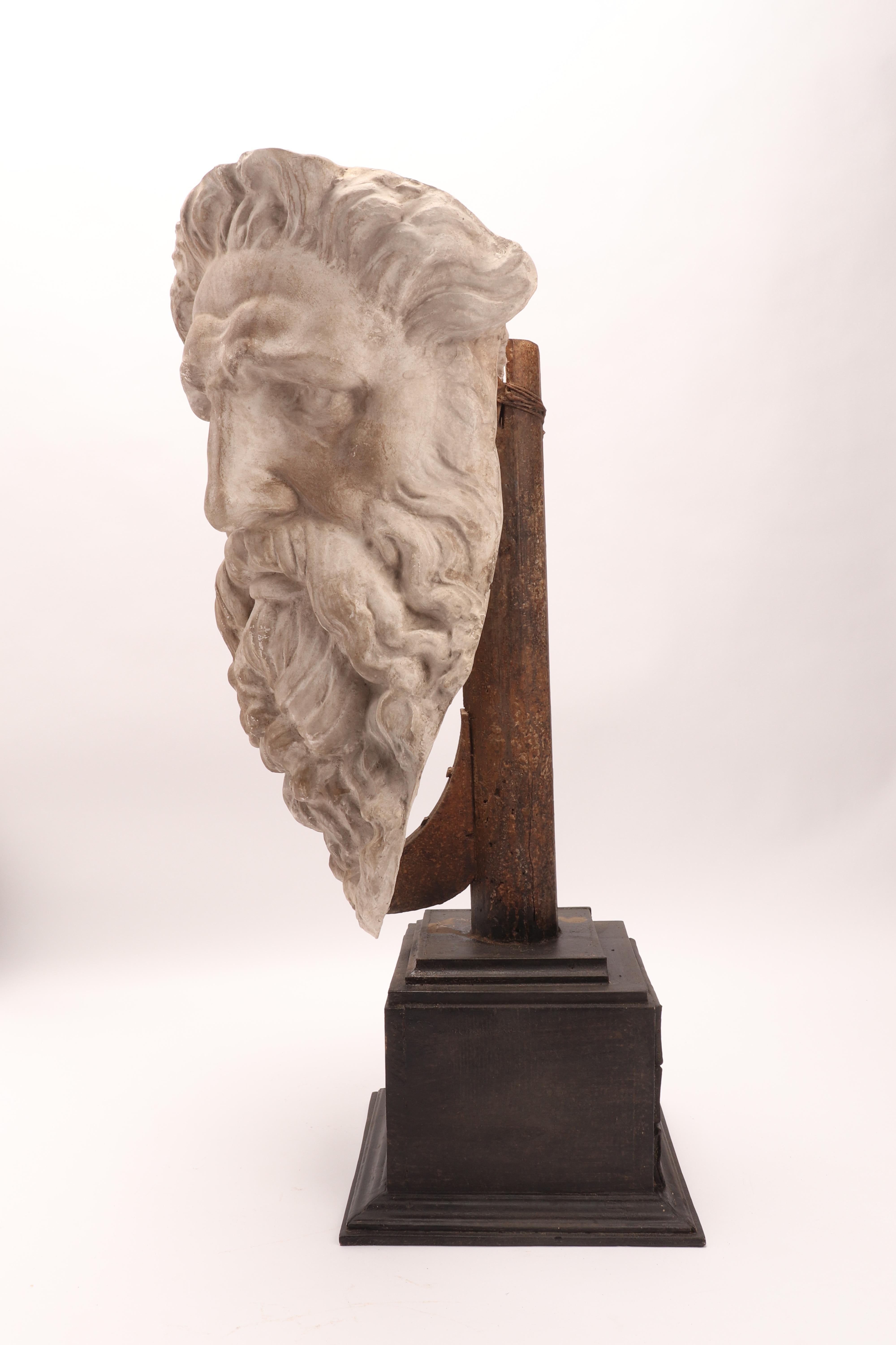 Plaster Cast the Head of Neptune, Italy, 1890 2