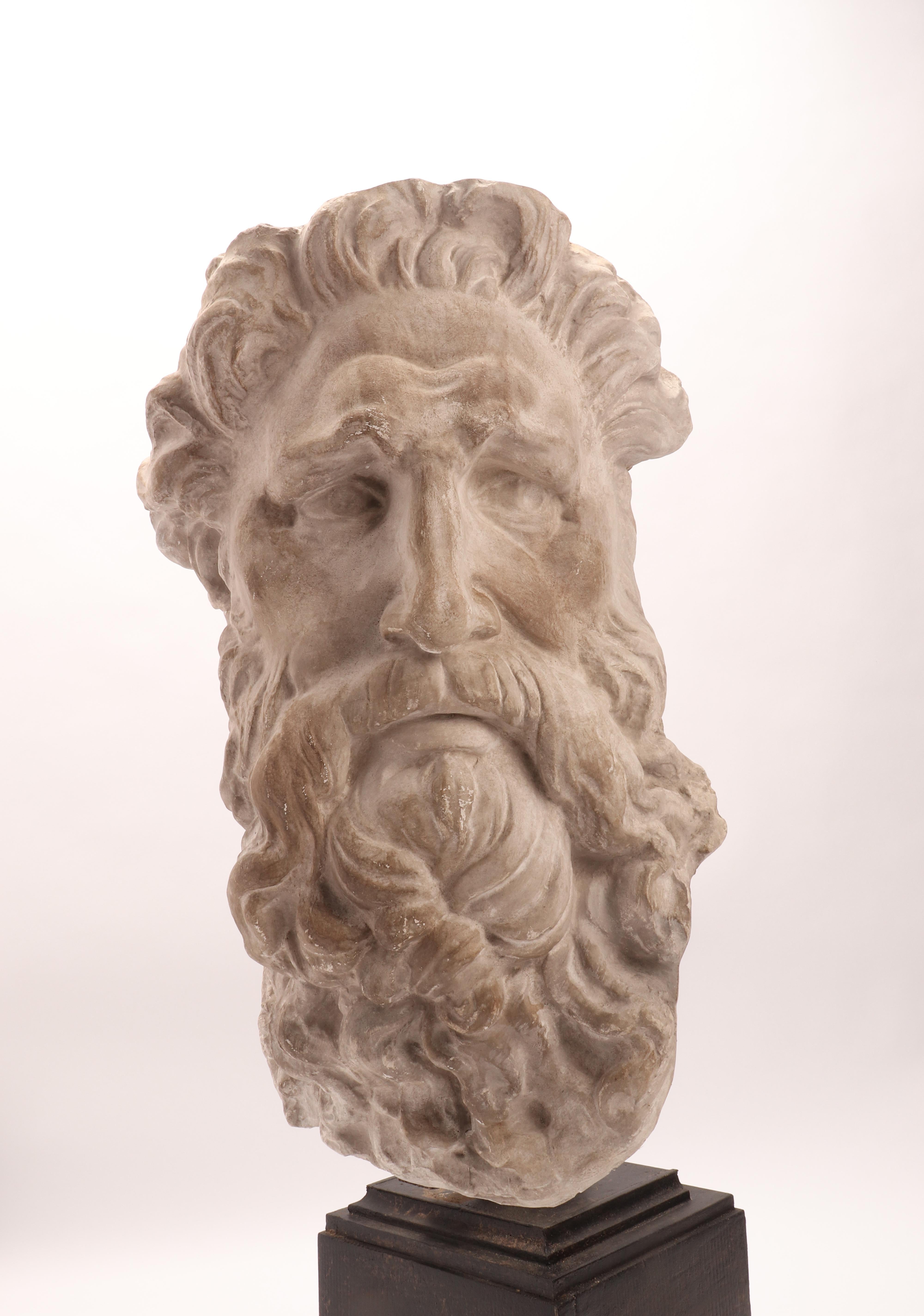 Plaster Cast, the Head of Neptune, Italy 1890 2