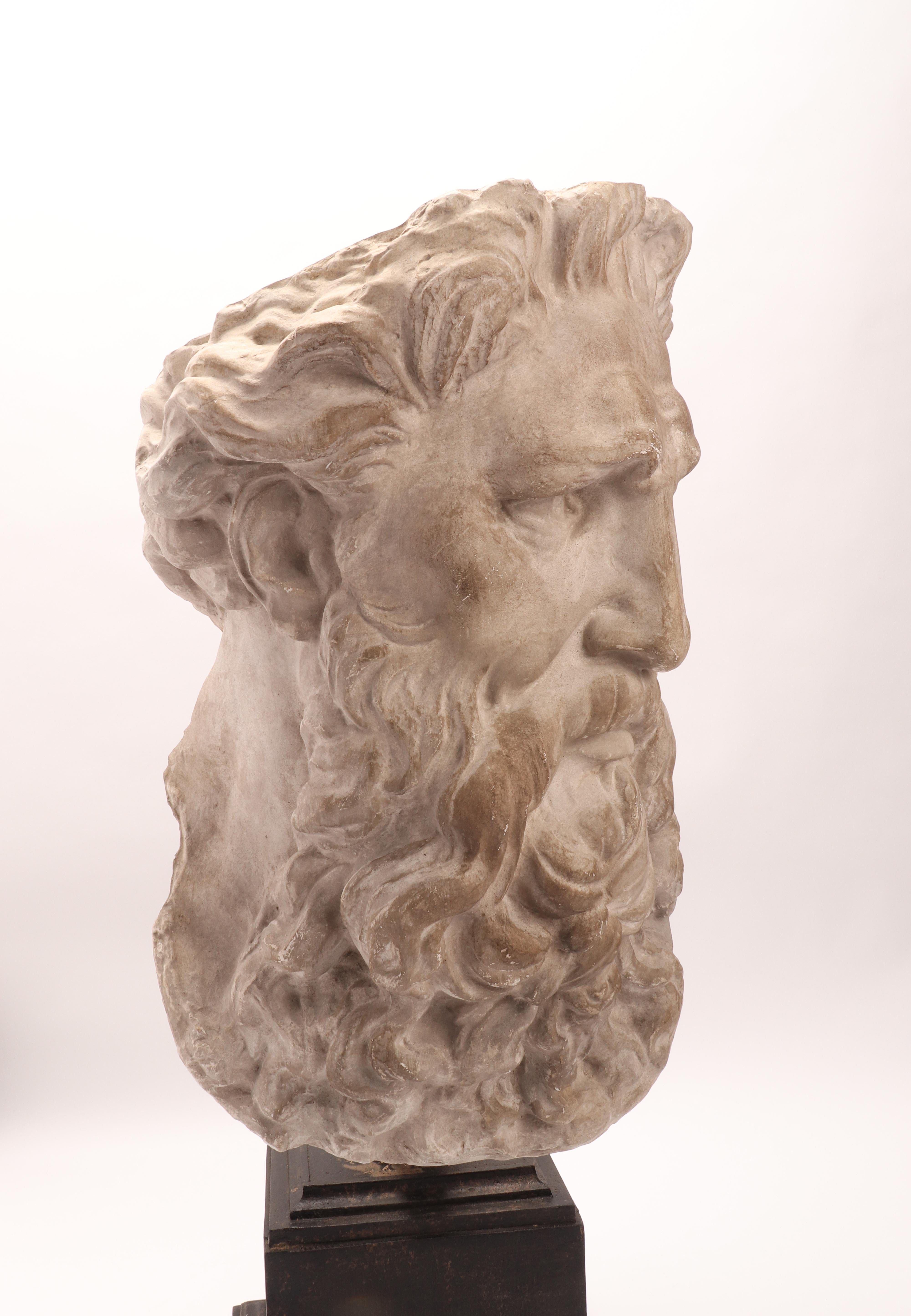 Plaster Cast, the Head of Neptune, Italy 1890 3