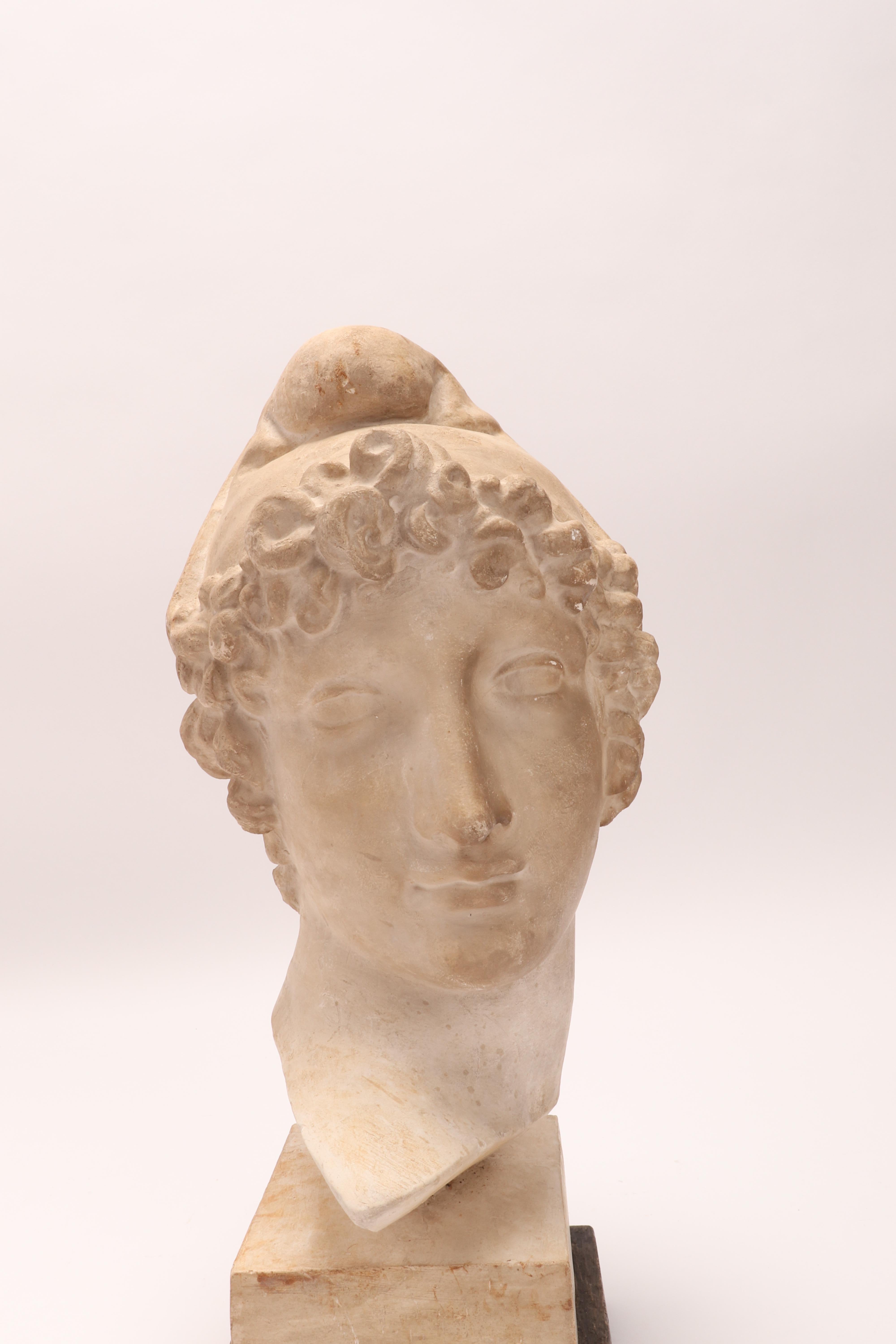 Italian Plaster Cast: the Head of Paride, Italy, 1890
