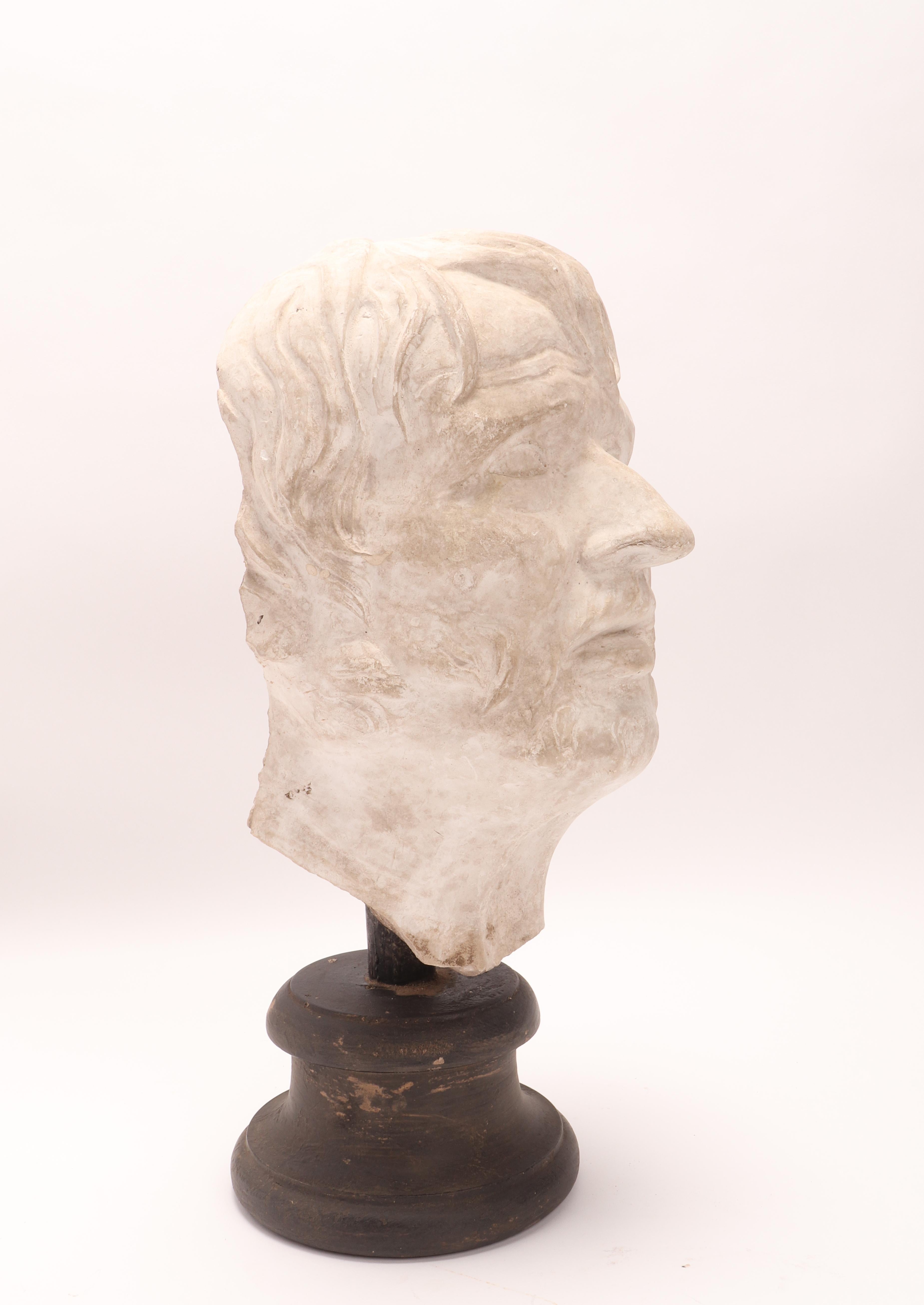 Italian Plaster Cast the Head of Seneca, Italy, 1890