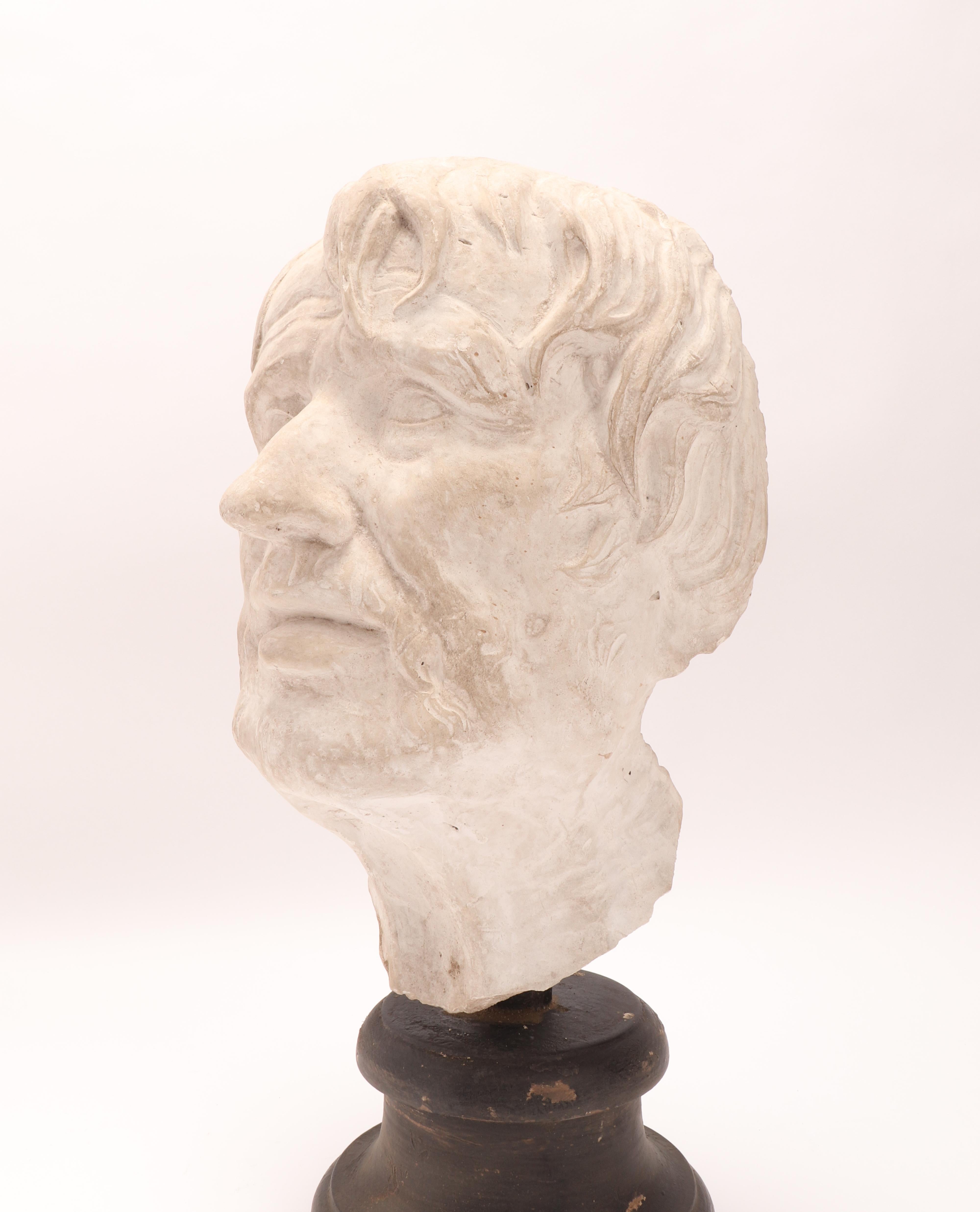 Late 19th Century Plaster Cast: the Head of Seneca, Italy 1890