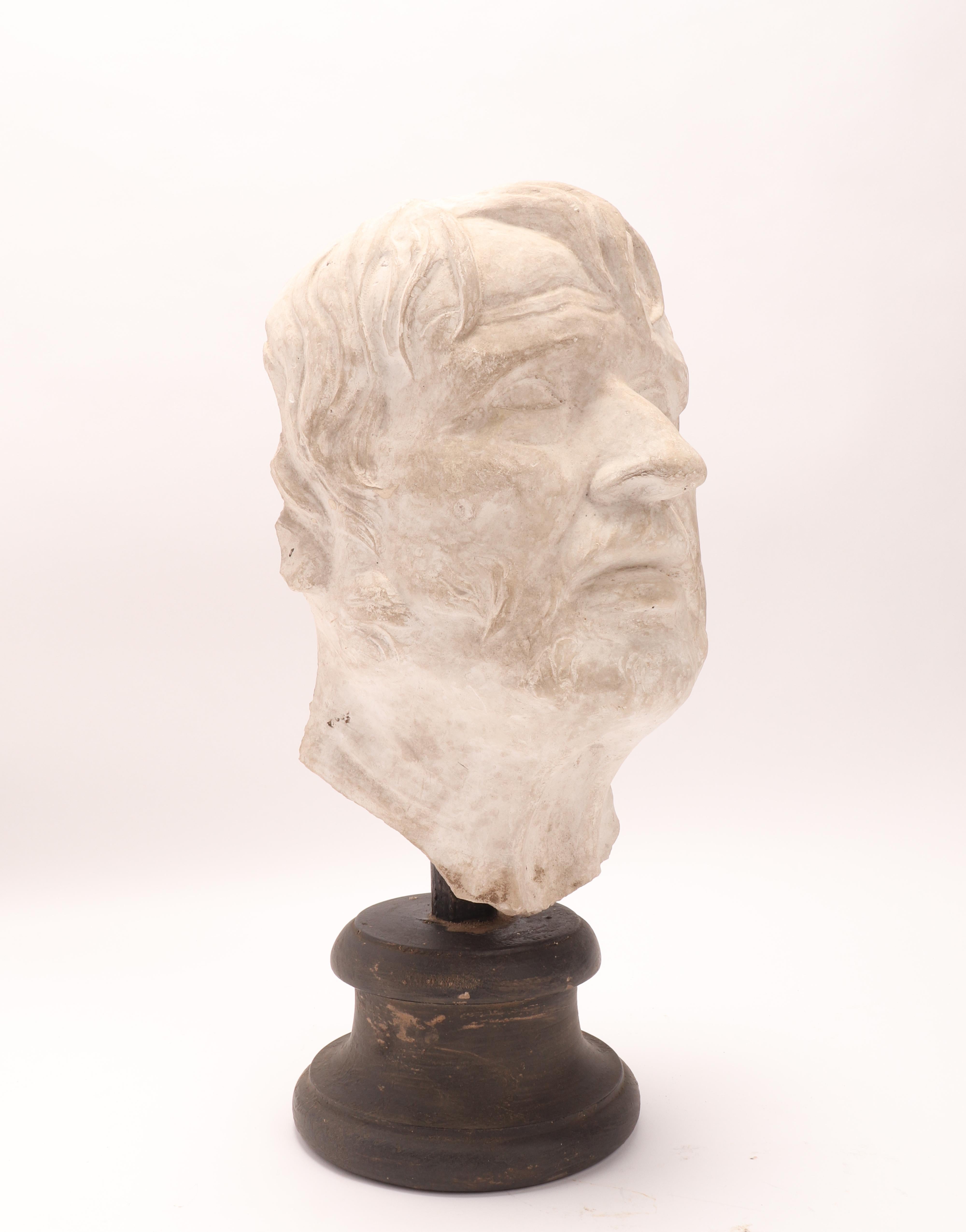 Plaster Cast: the Head of Seneca, Italy 1890 1