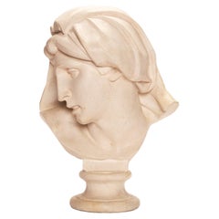 A plaster cast: the head of the Aleegory of Dawn, Italy 1890.