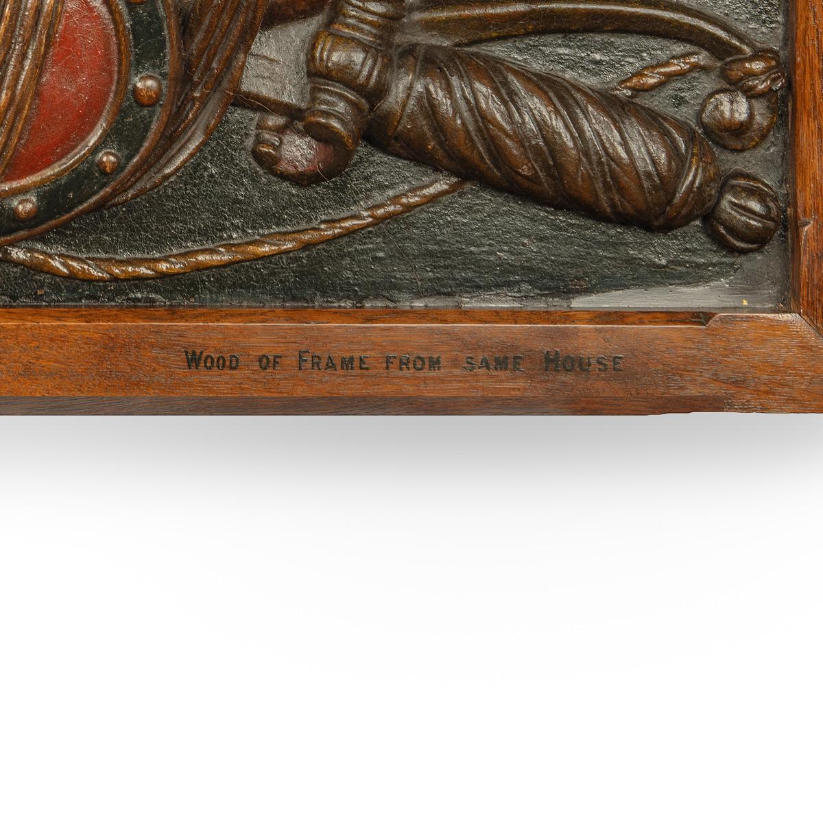 Écossais Panneau de trophée militaire en plâtre provenant de la maison du The Duke of Gordon House à Édimbourg. en vente