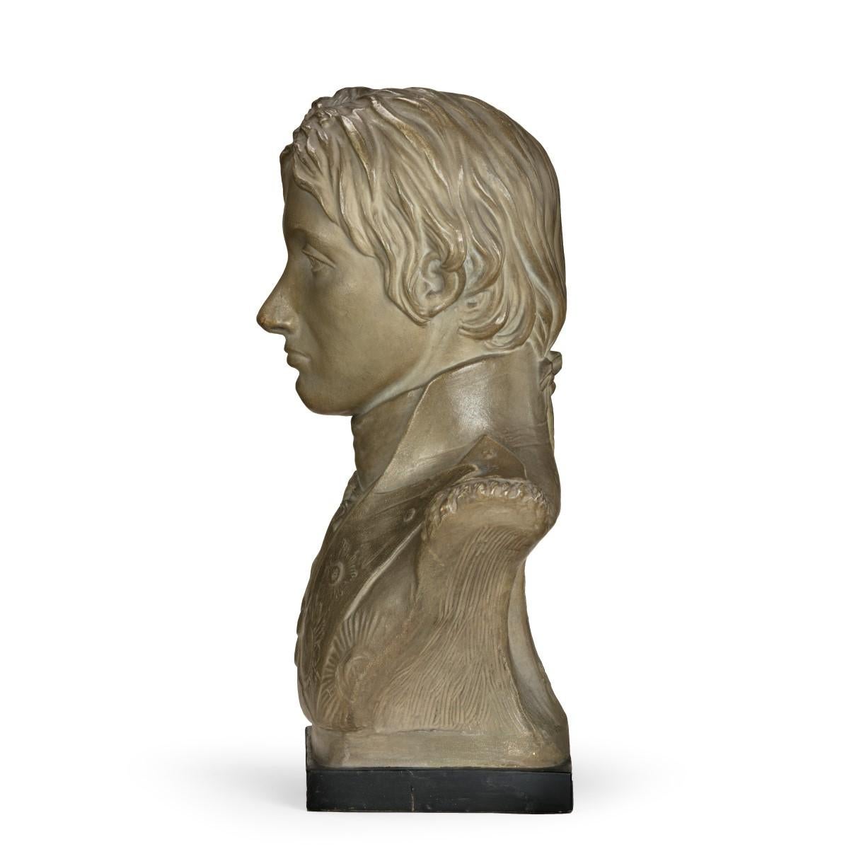 English Plaster Portrait Bust of Lord Nelson after Anne Seymour Damer, England, 1802