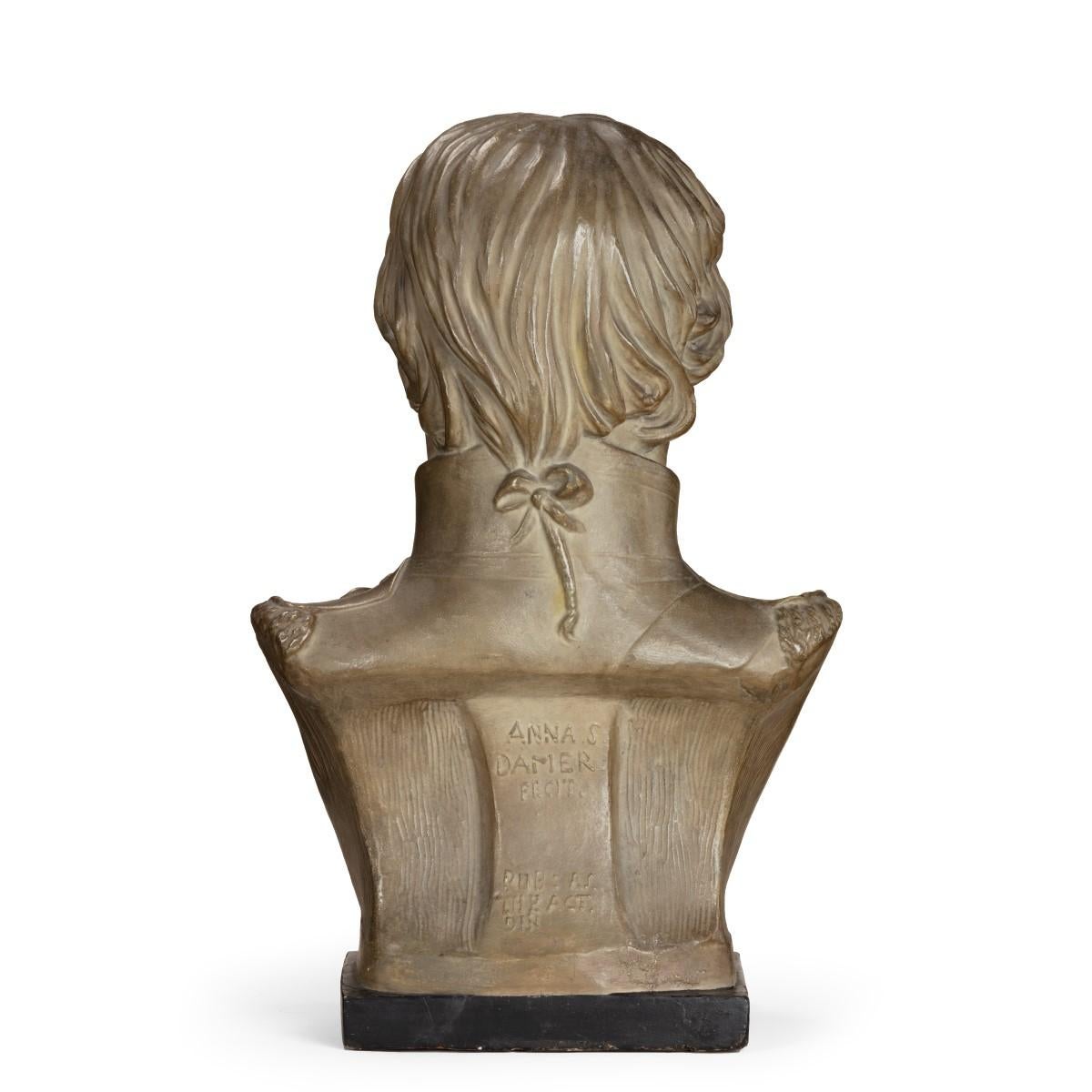 Plaster Portrait Bust of Lord Nelson after Anne Seymour Damer, England, 1802 In Good Condition In Lymington, Hampshire