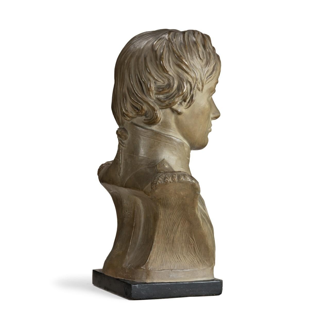 Plaster Portrait Bust of Lord Nelson after Anne Seymour Damer, England, 1802 1