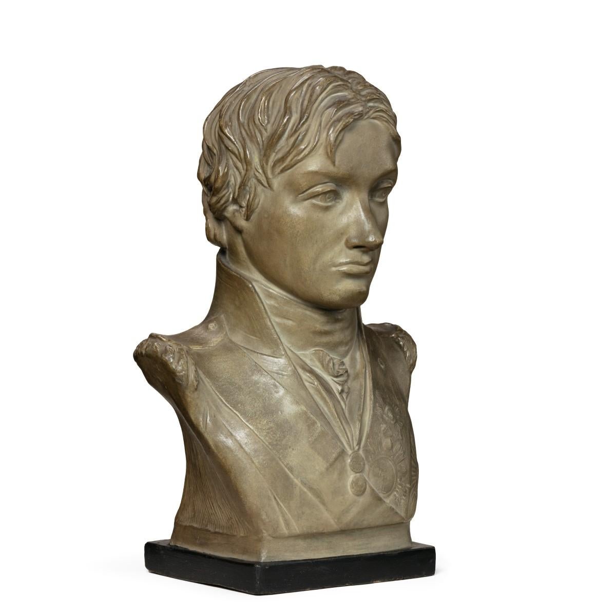 Plaster Portrait Bust of Lord Nelson after Anne Seymour Damer, England, 1802 3