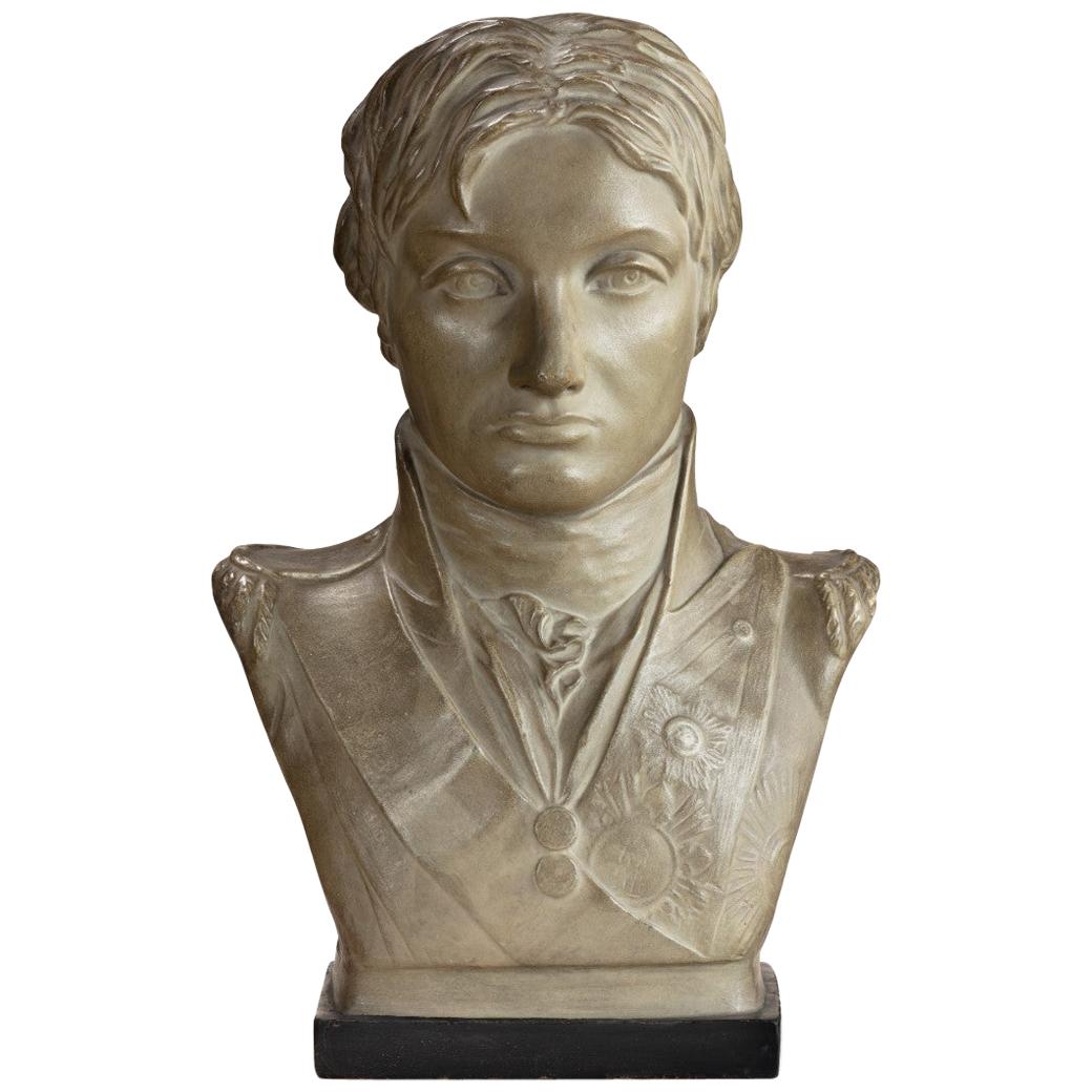 Plaster Portrait Bust of Lord Nelson after Anne Seymour Damer, England, 1802