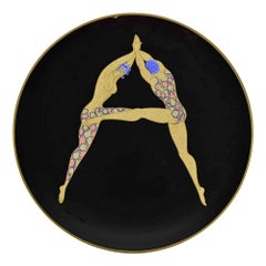 A Plate - The Alphabet after Erté, 1986