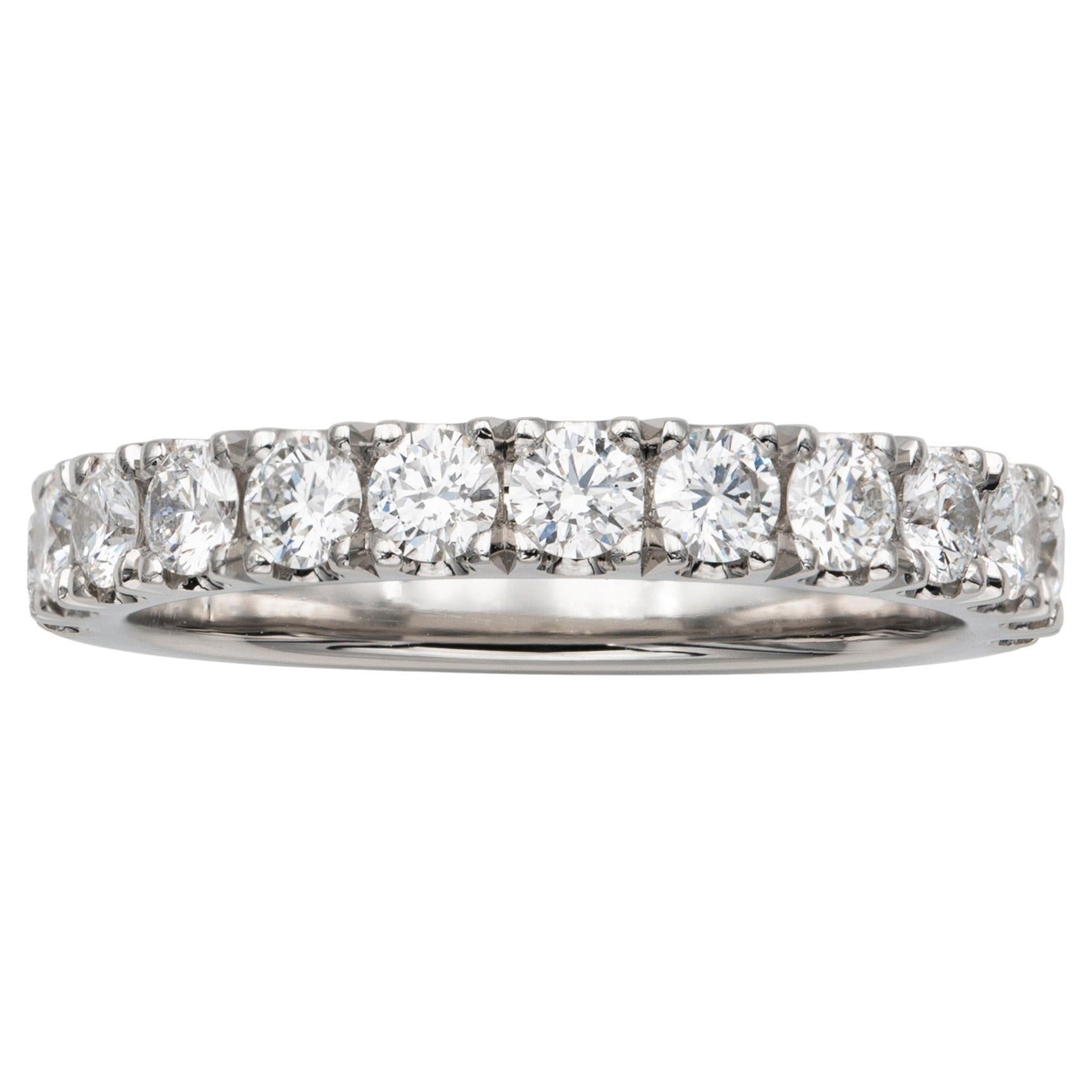 Halb-Eternity-Ring aus Platin mit Diamanten