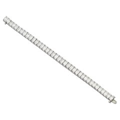 A Platinum & Diamond Line Bracelet 